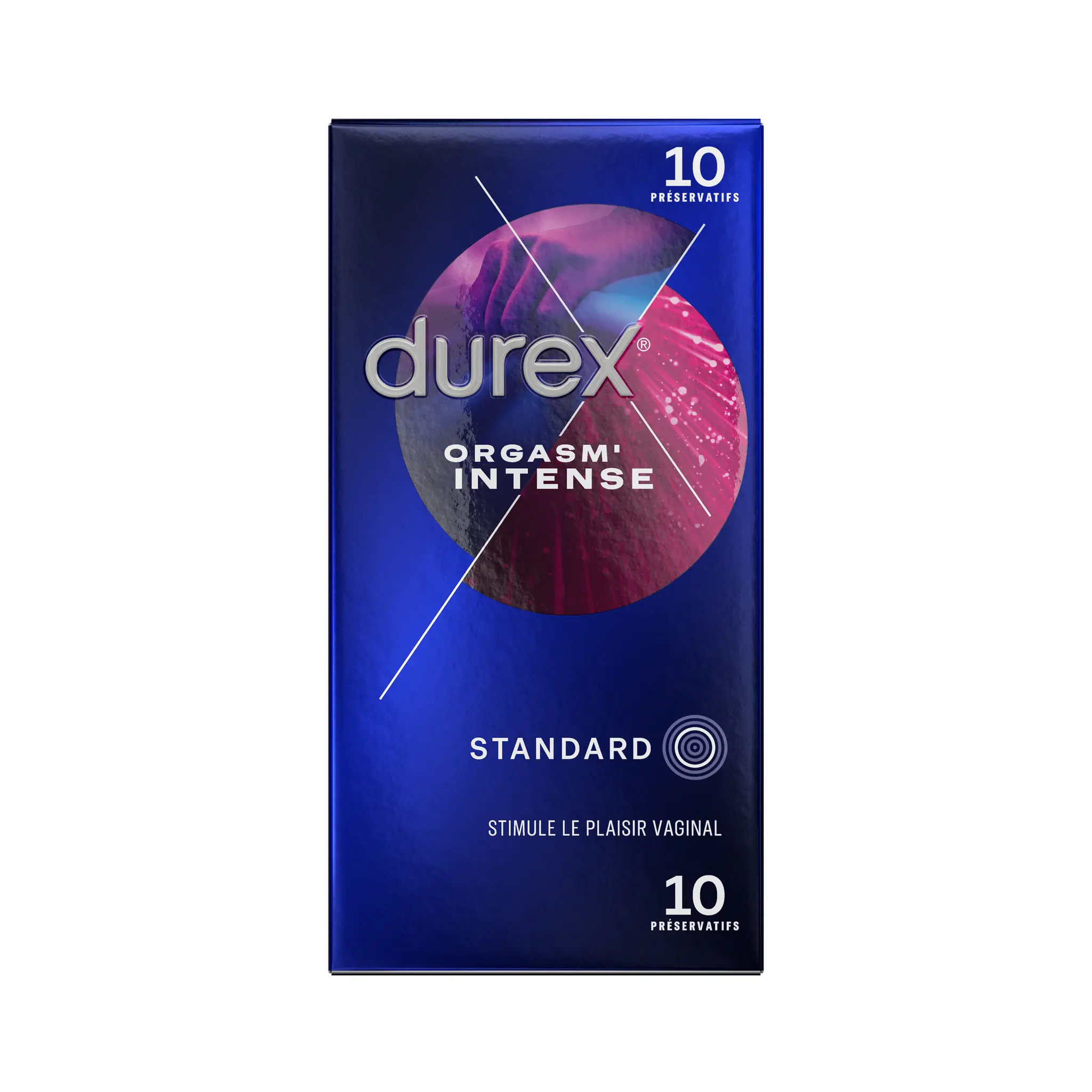 DUREX Orgasm' Intense Préservatifs lubrifiés perlés et nervurés