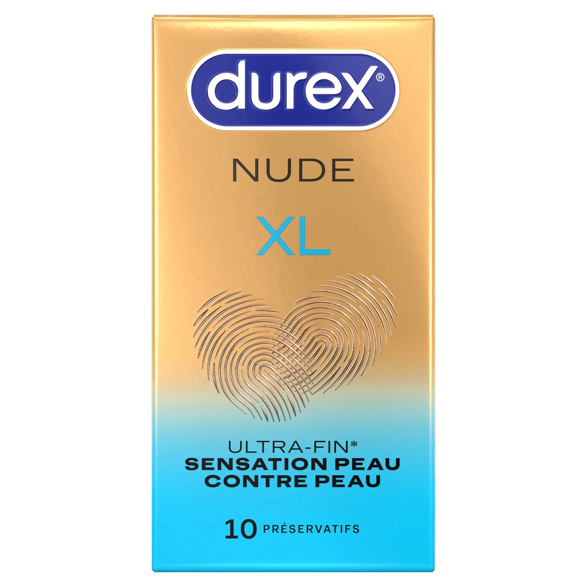 DUREX Préservatifs nude XL sensation peau contre peau