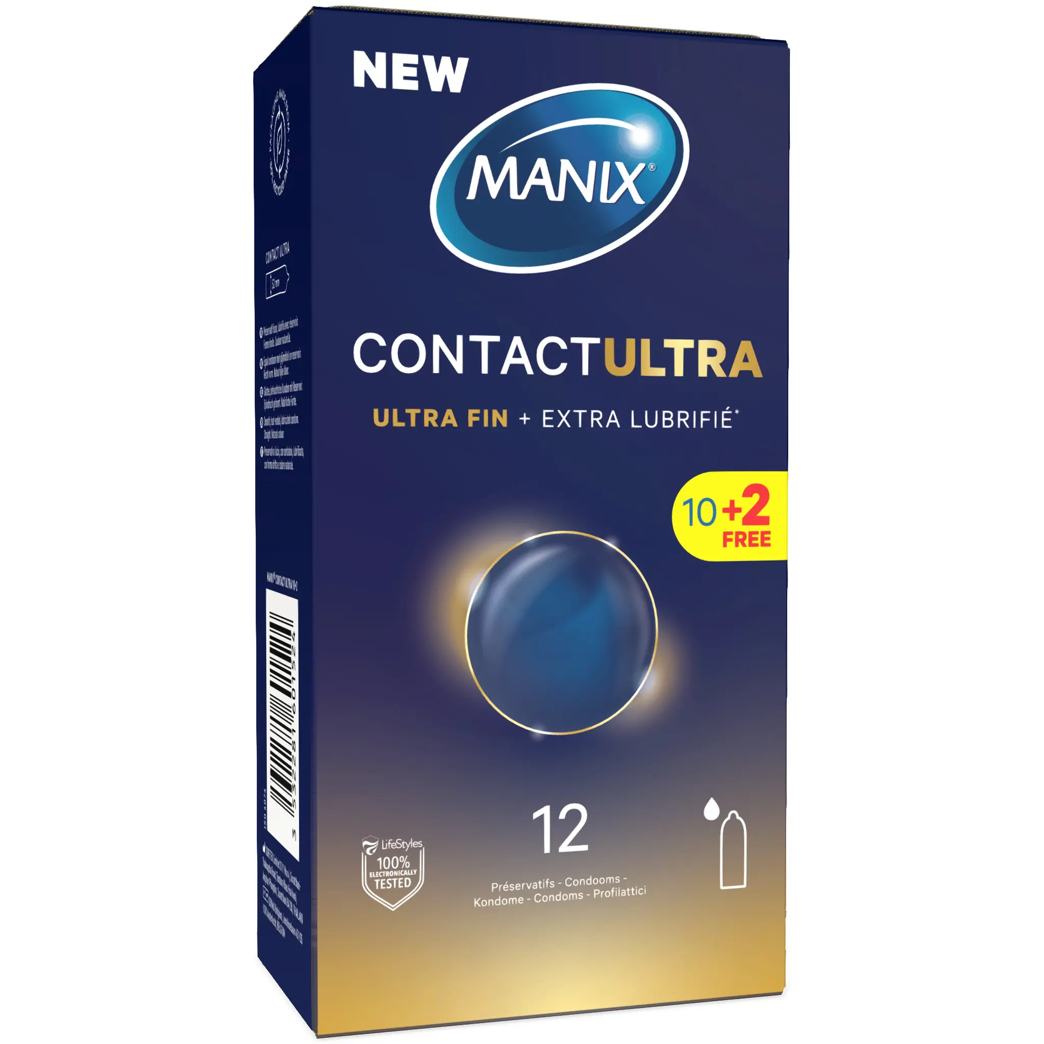 MANIX Contact ultra préservatifs ultra fins et ultra lubrifiés