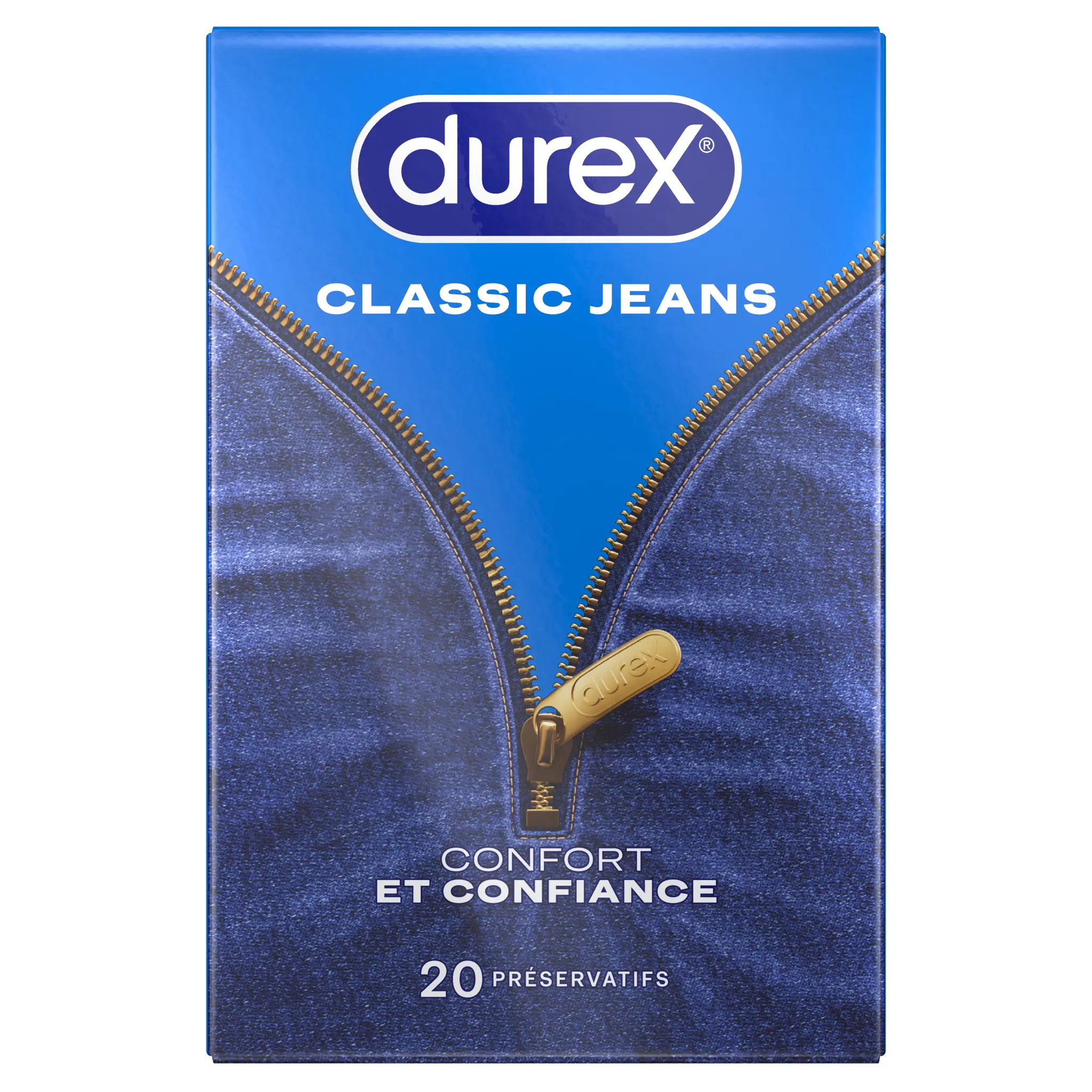 DUREX Préservatifs classic jeans confort et confiance