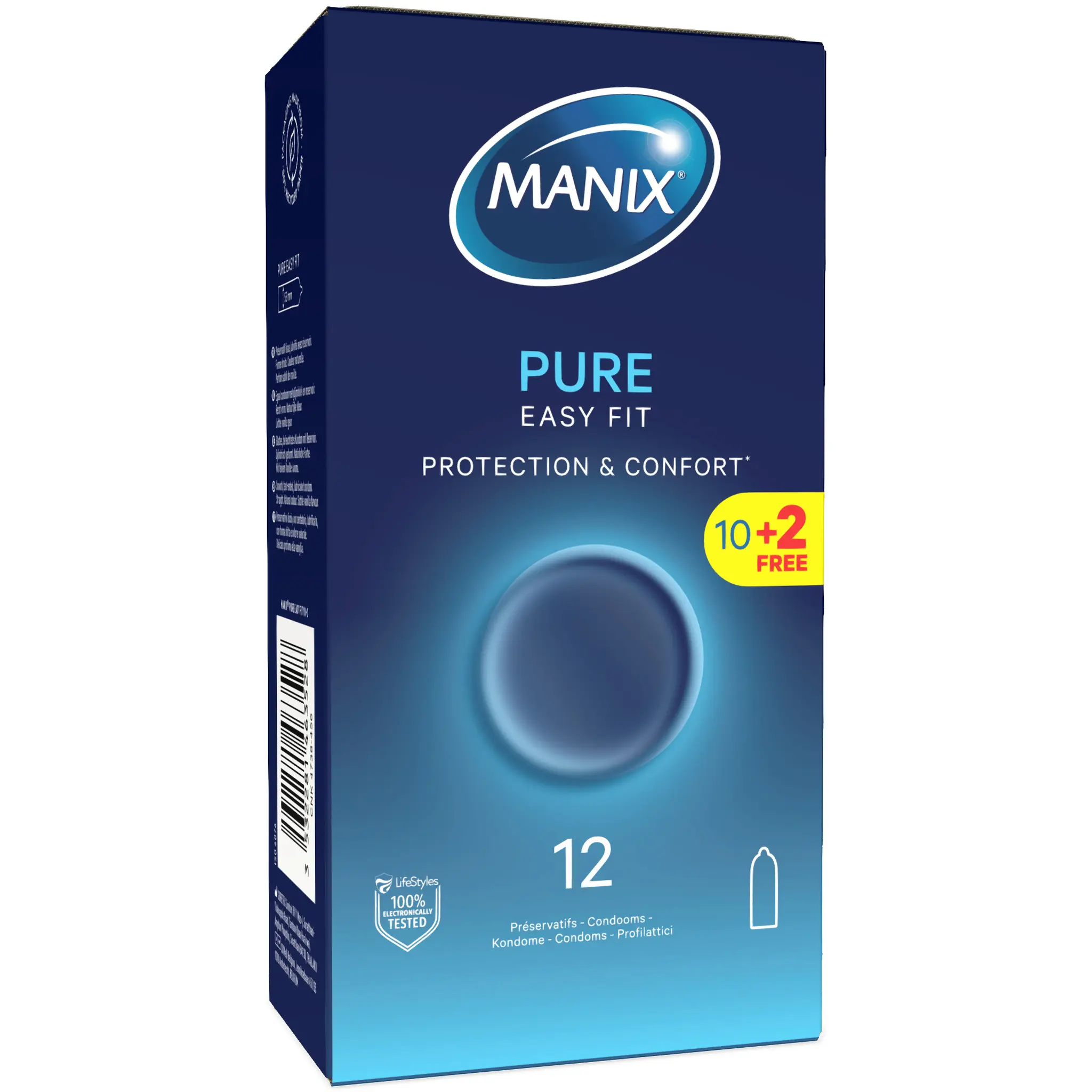 MANIX Pure easy fit préservatifs protection et confort