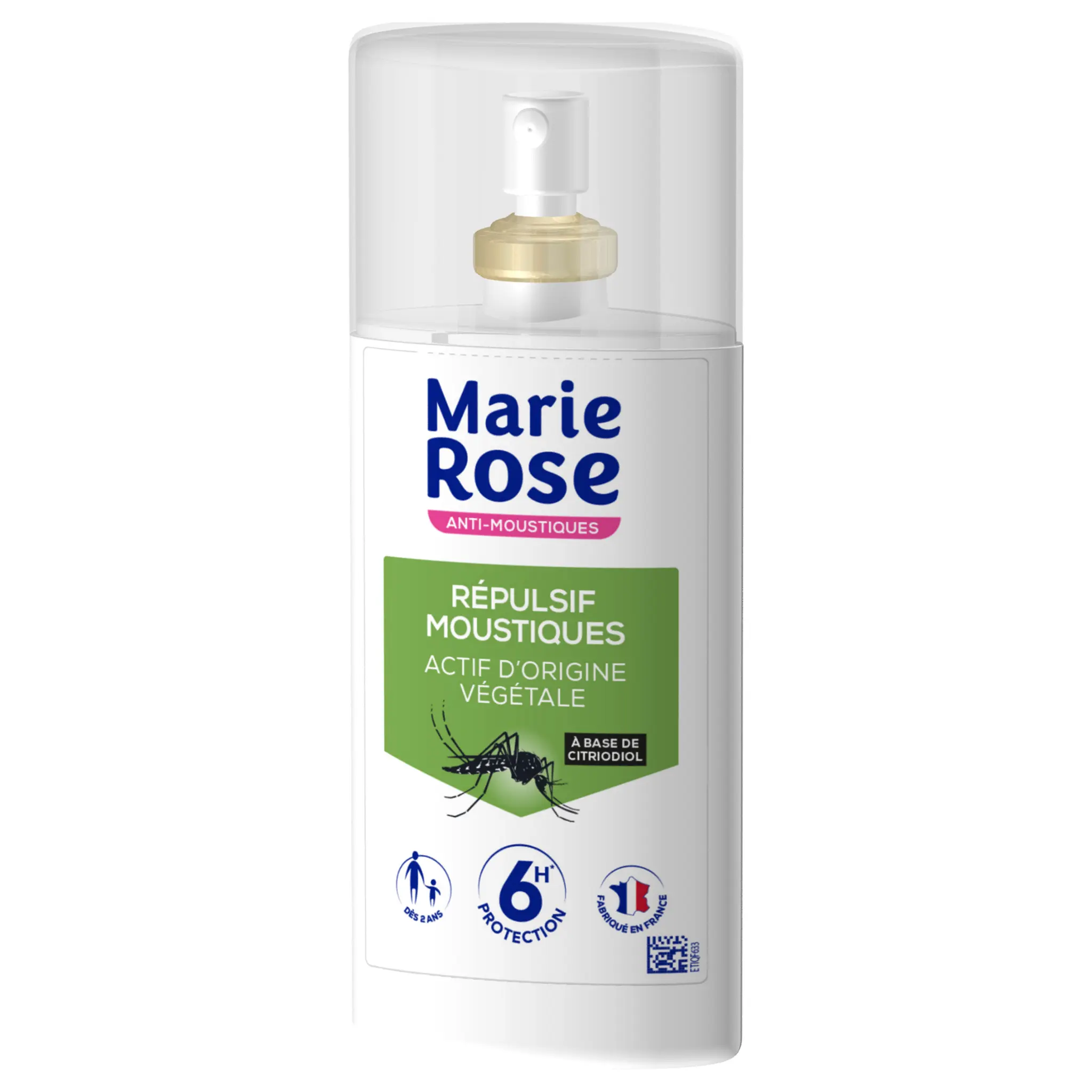 MARIE ROSE Spray répulsif anti-moustiques protection 6h