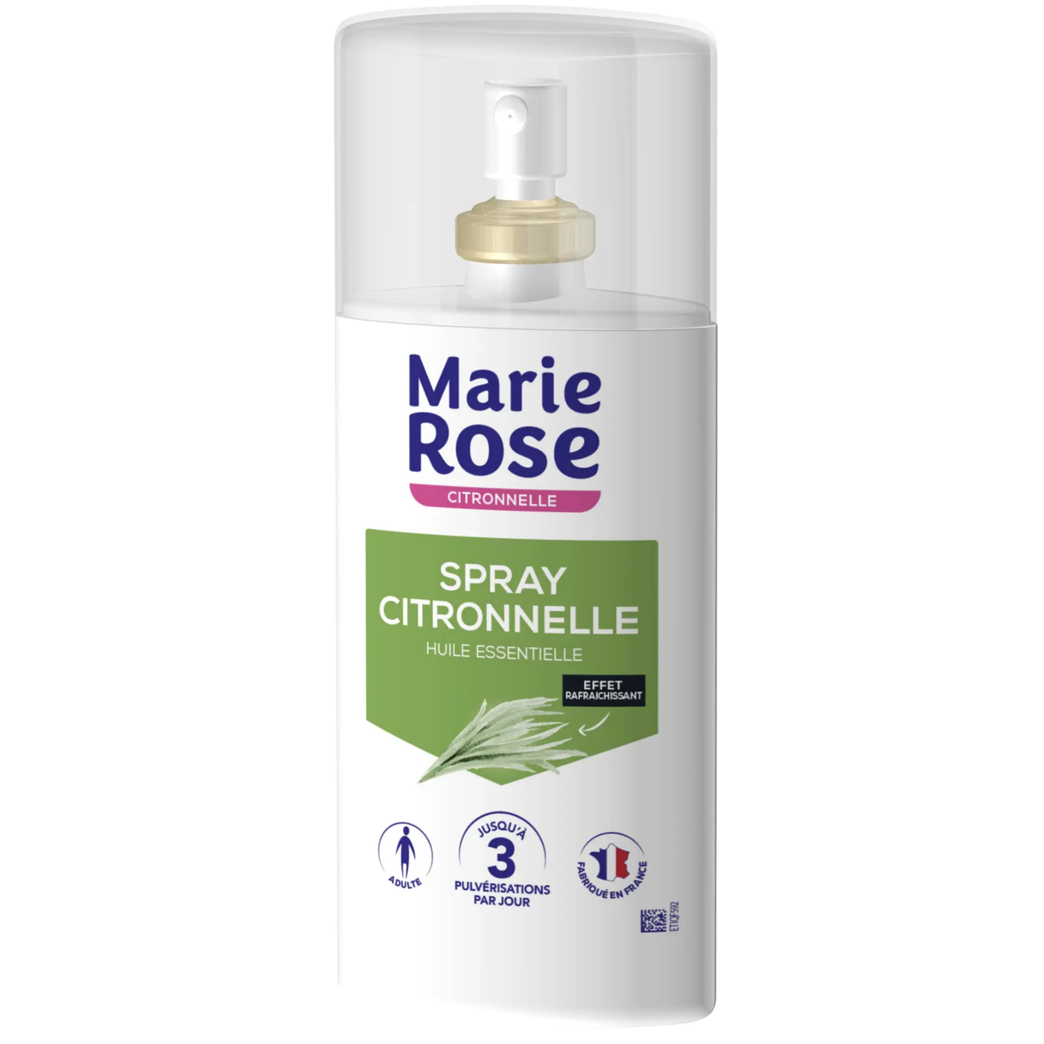 MARIE ROSE Spray citronnelle effet rafraîchissant pour adultes