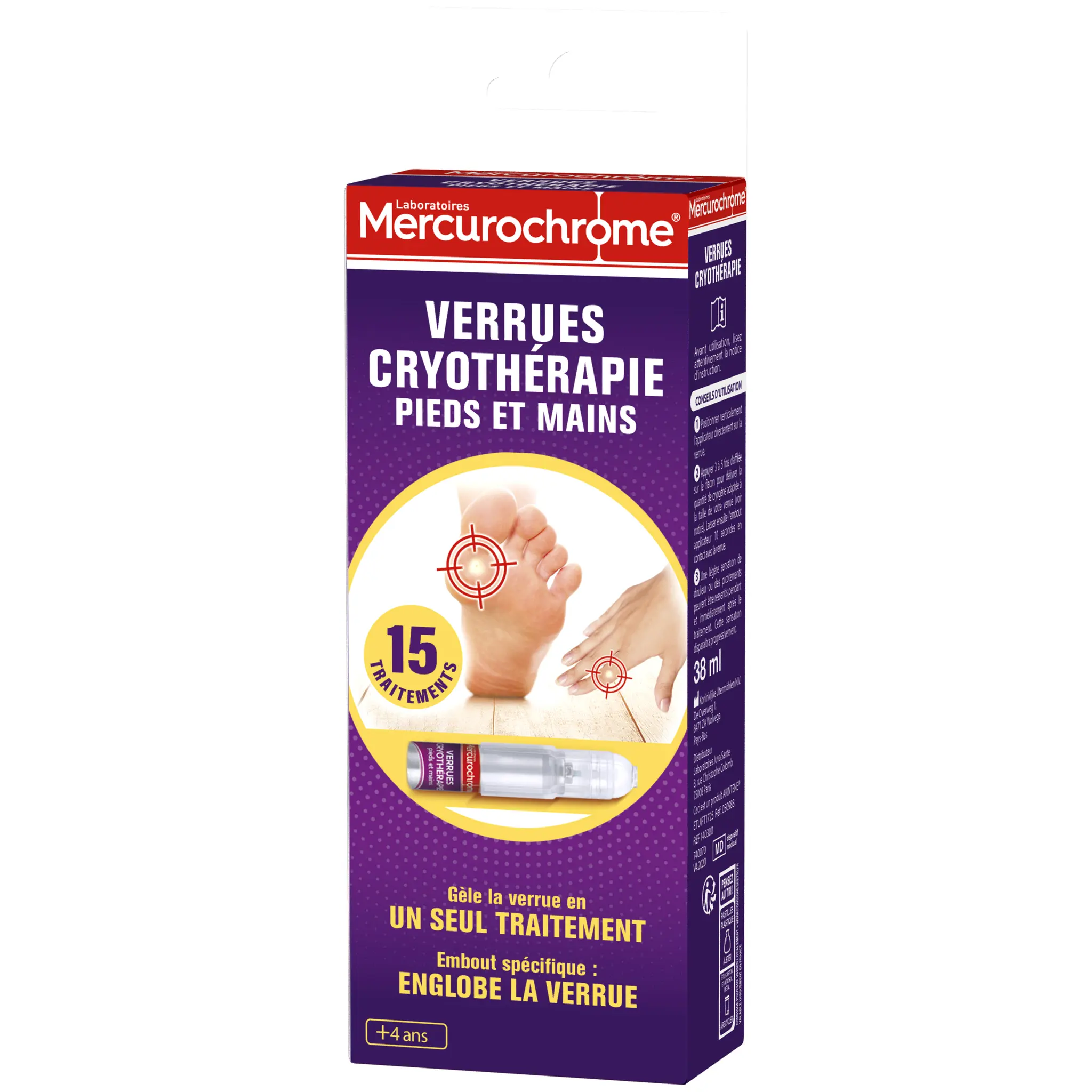 MERCUROCHROME Verrues cryothérapie pieds & mains dès 4 ans