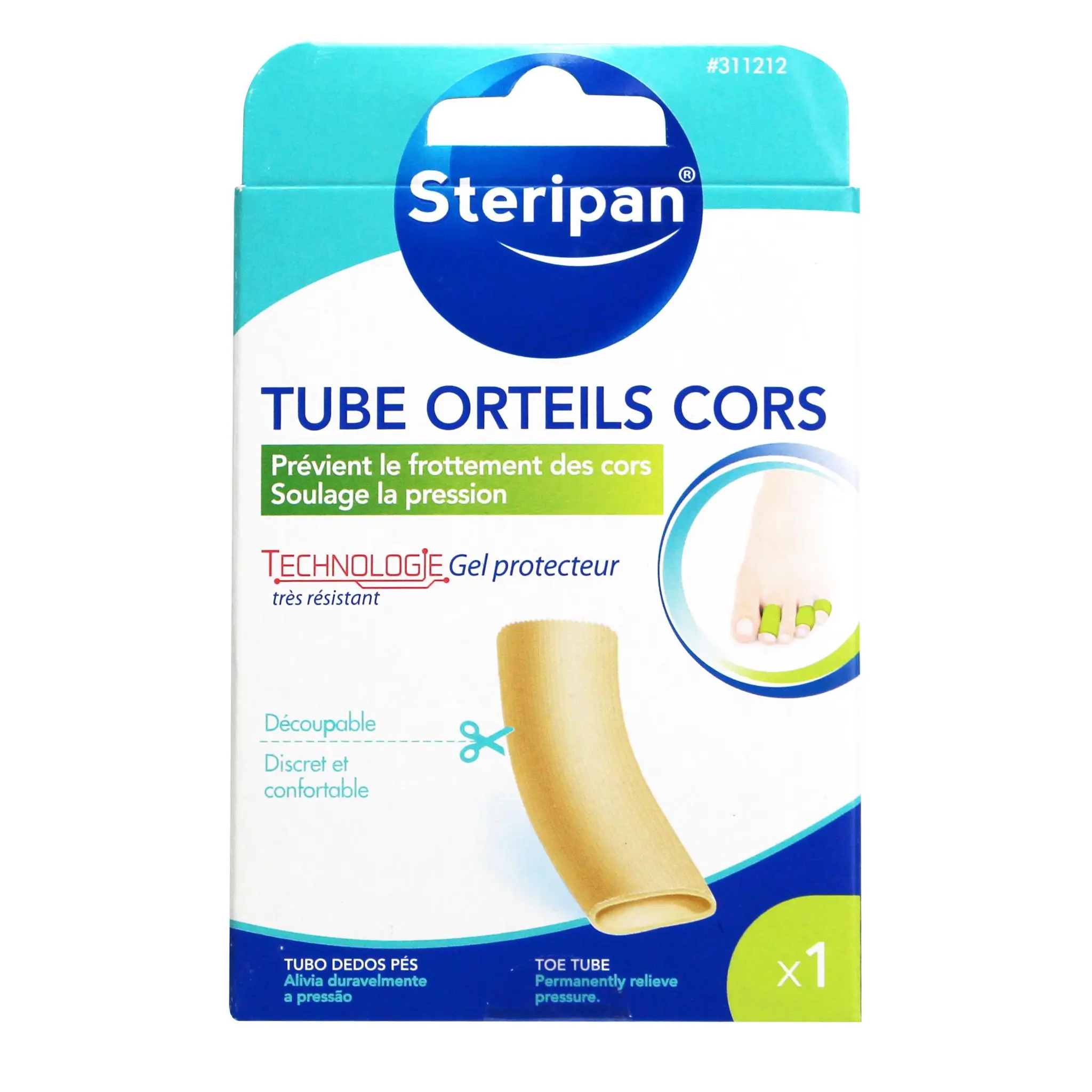 STERIPAN Tube orteils corps avec gel protecteur