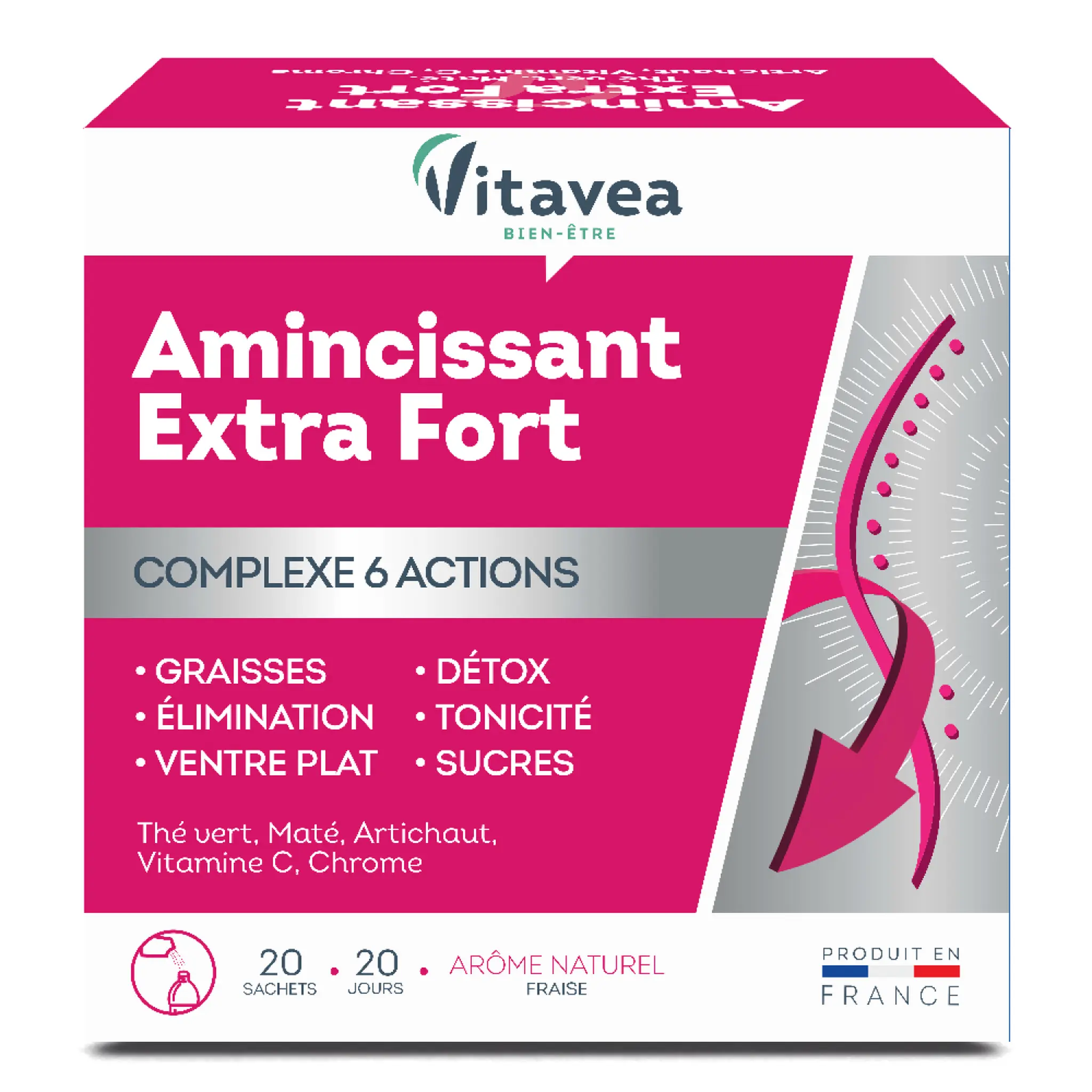 VITAVEA Complément alimentaire amincissant extra fort arôme naturel fraise
