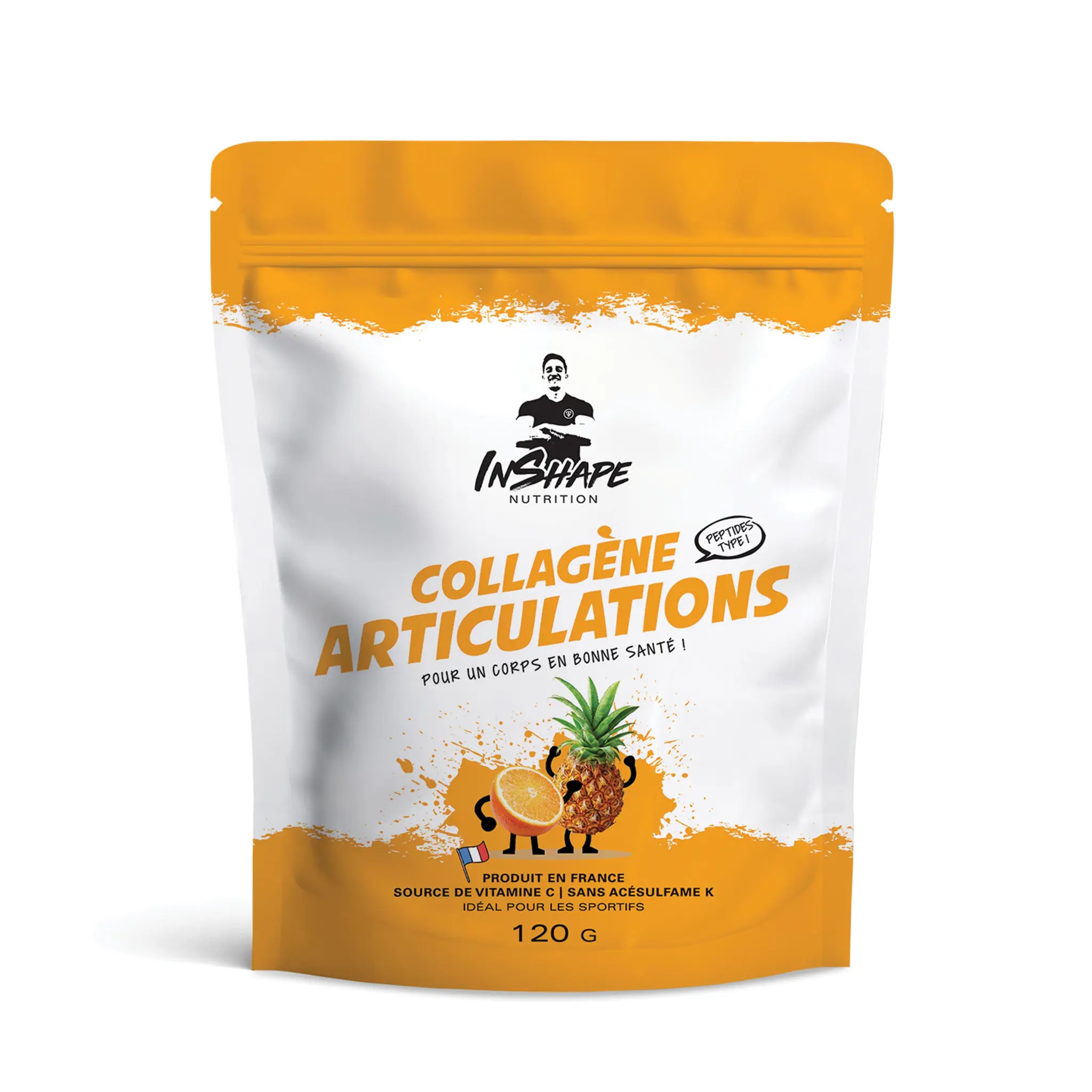 INSHAPE NUTRITION Collagène articulations saveur orange ananas en sachet