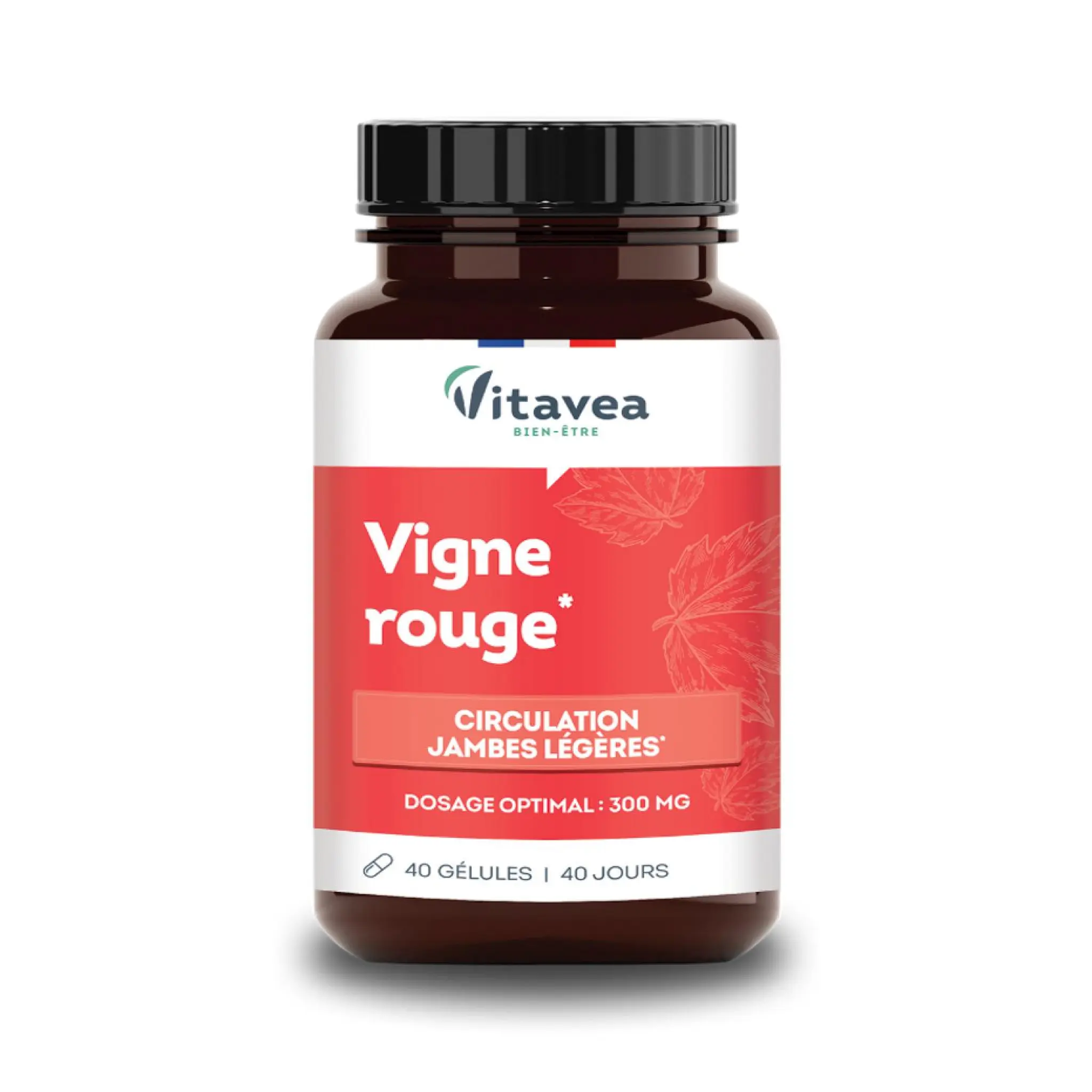 VITAVEA Compléments alimentaires Vigne rouge pour la circulation et jambes légères