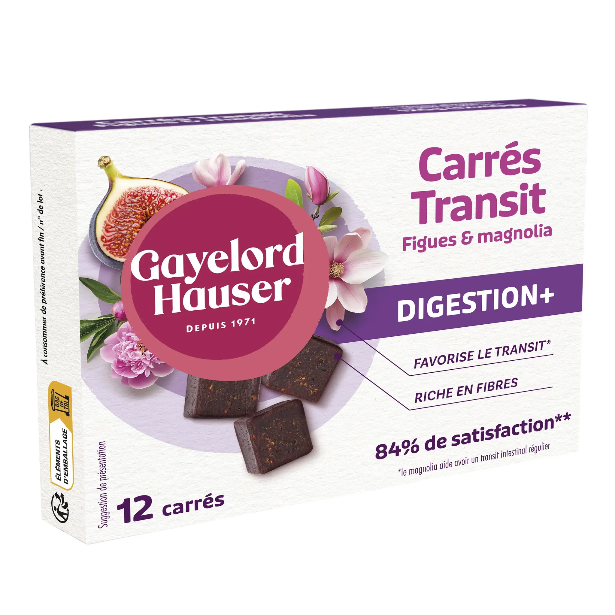 GAYELORD HAUSER Carrés transit digestion+ aux figues et magnolia