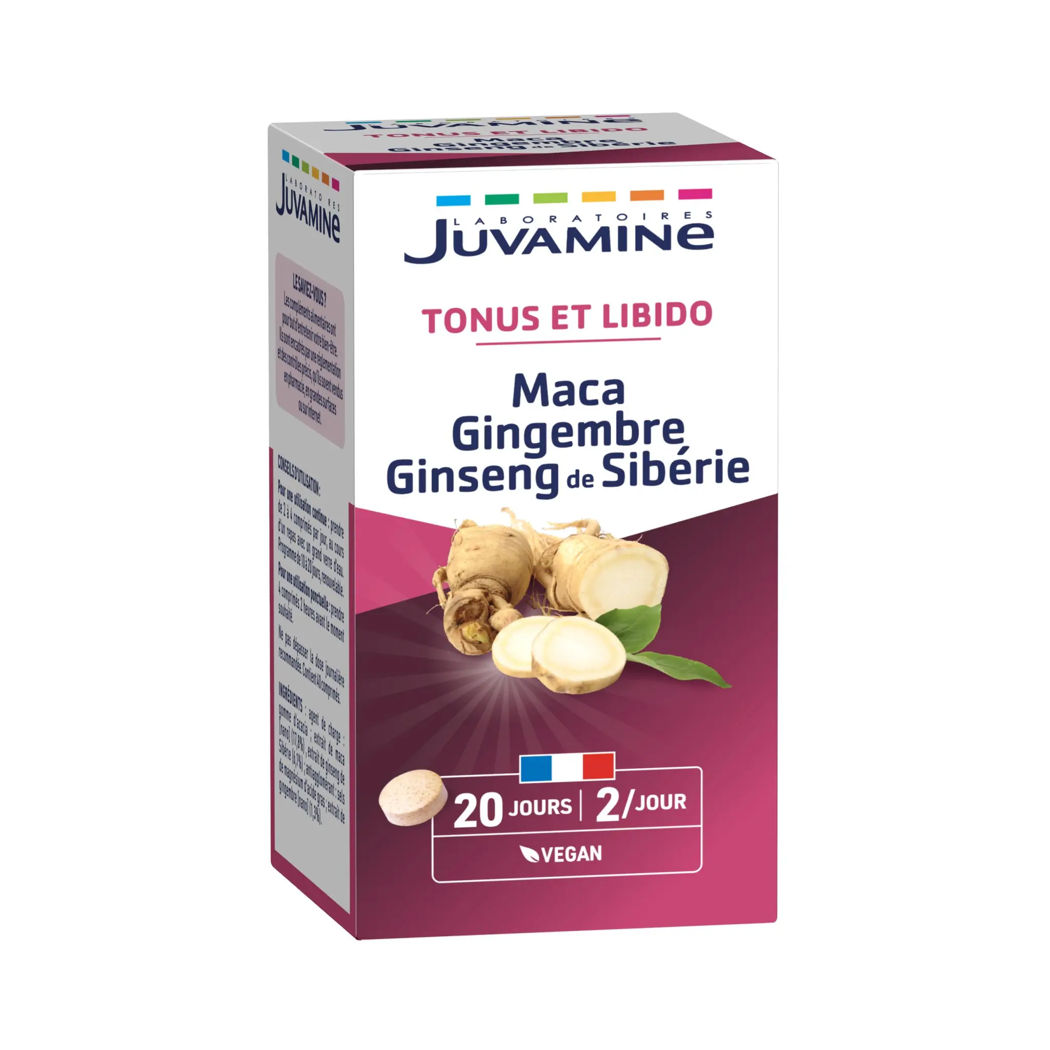 JUVAMINE Tonifiant sexuel maca gingemmbre ginseng