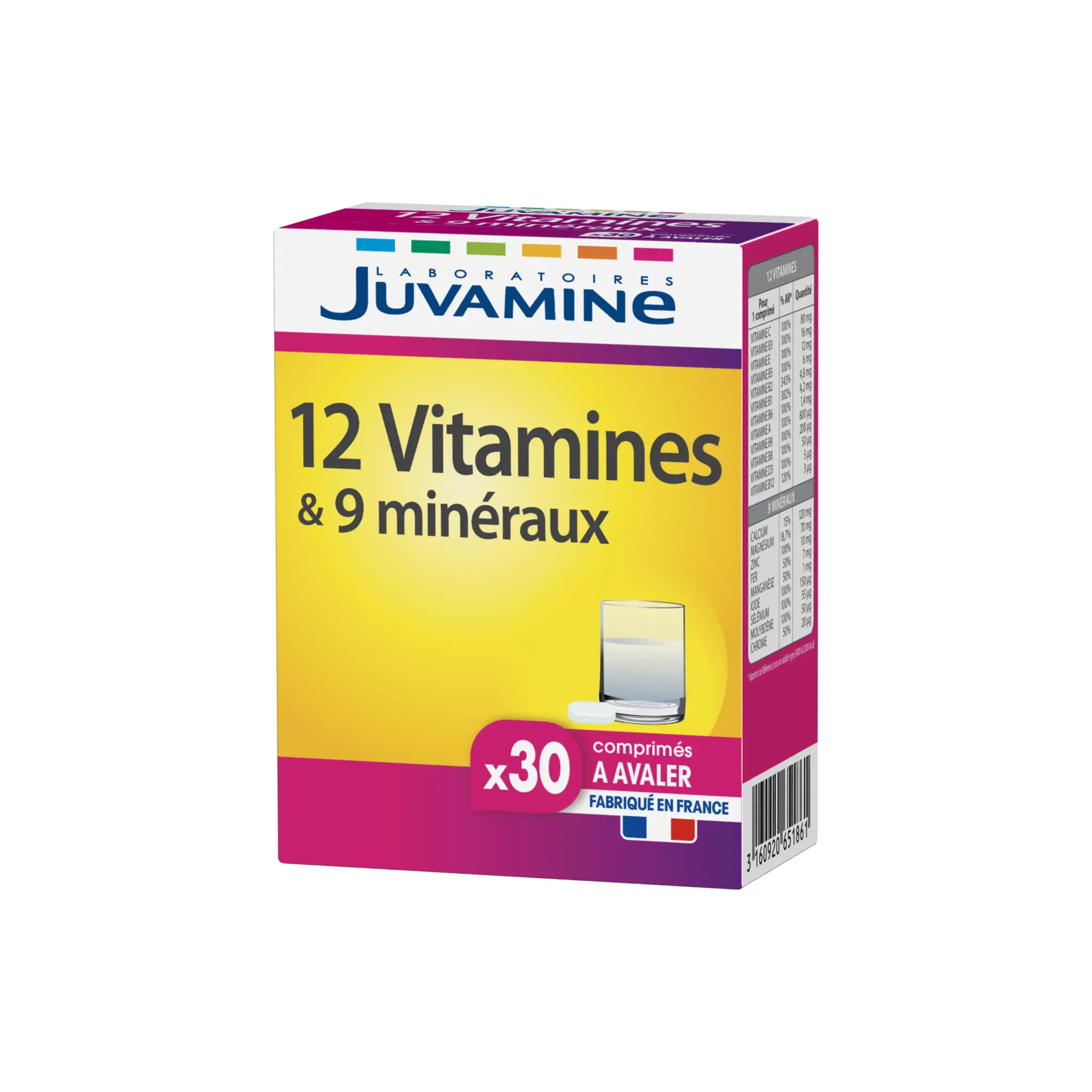 JUVAMINE Comprimés 12 vitamines et minéraux