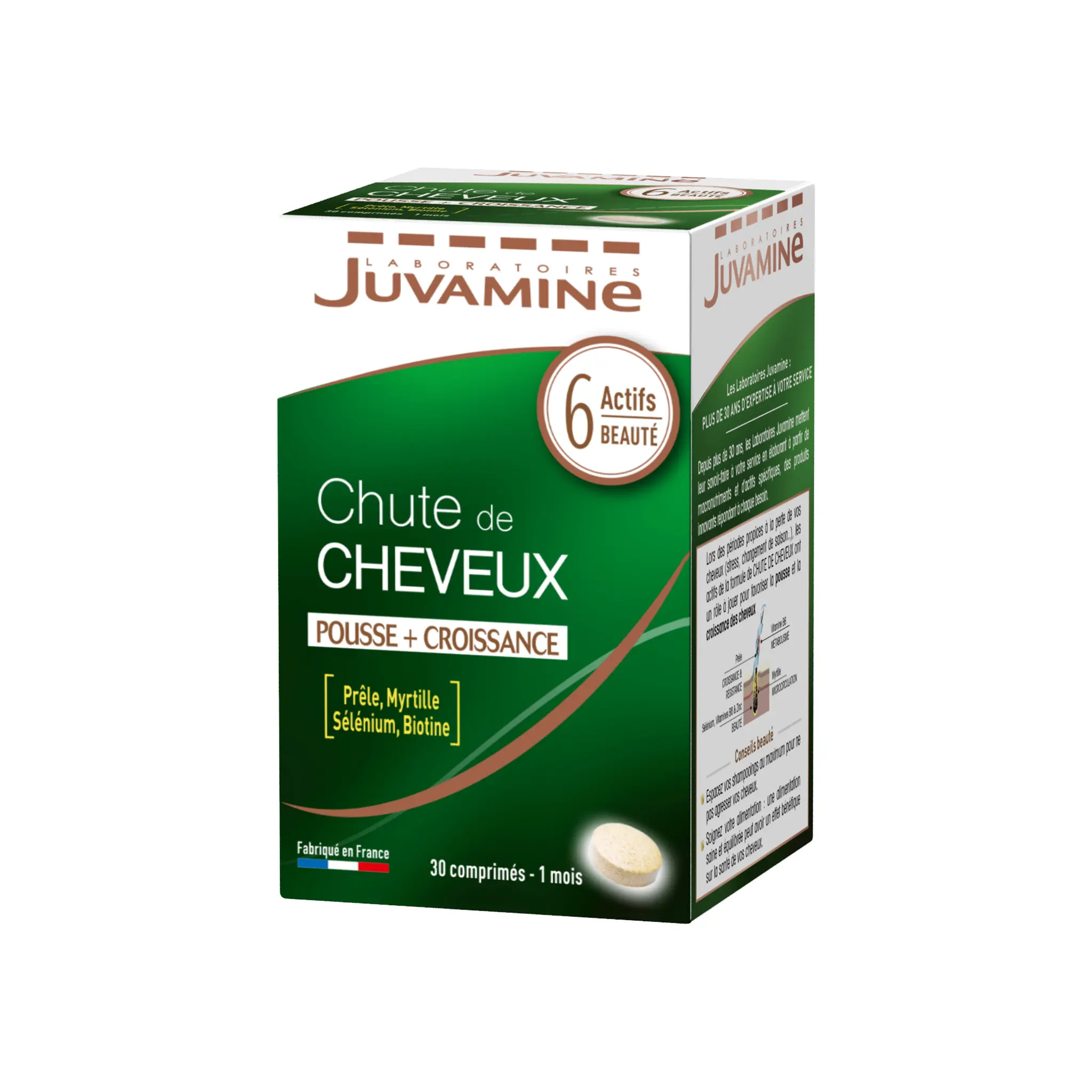 JUVAMINE Comprimés chute de cheveux pousse + croissance