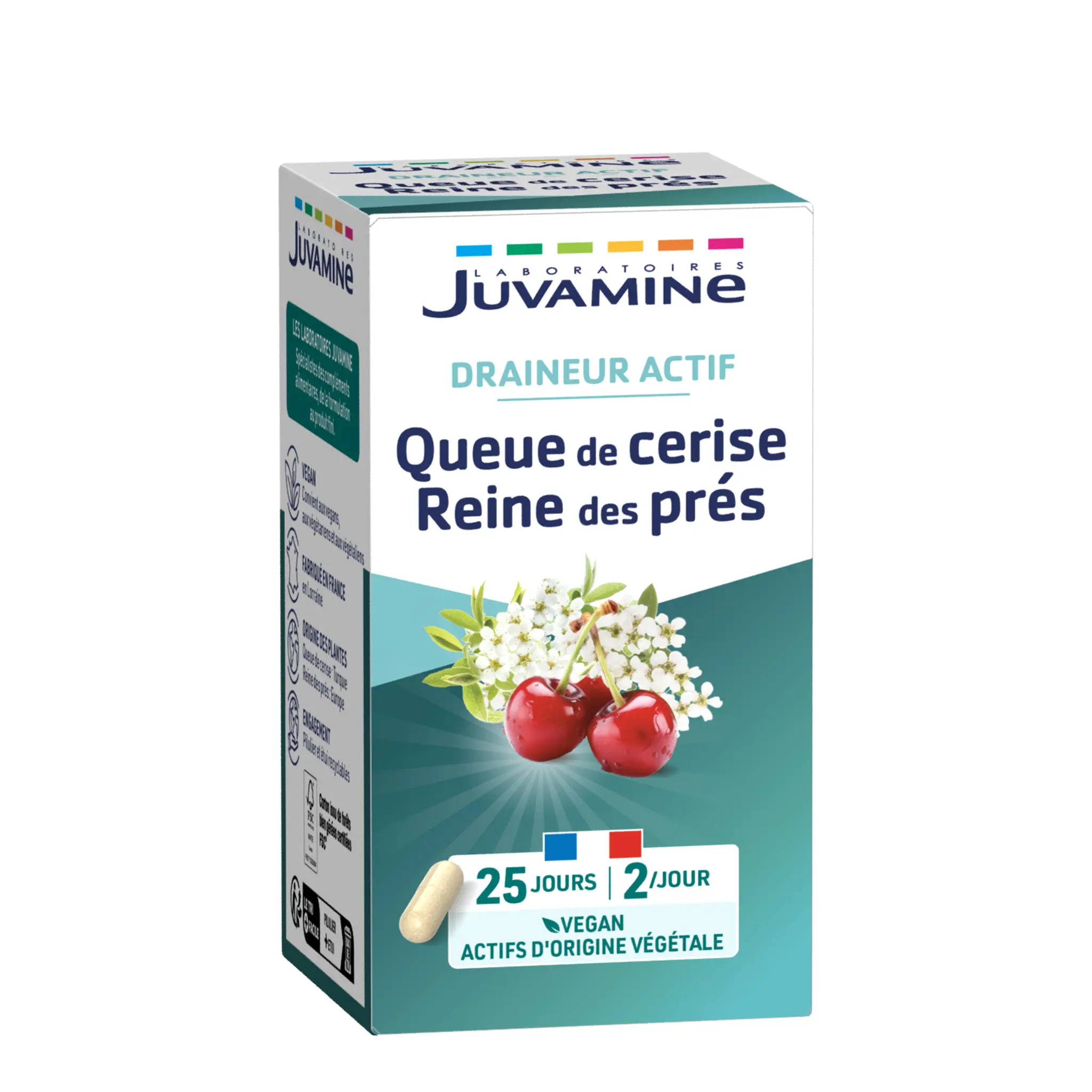JUVAMINE Complément alimentaire draineur actif avec queue de cerise et reine des prés