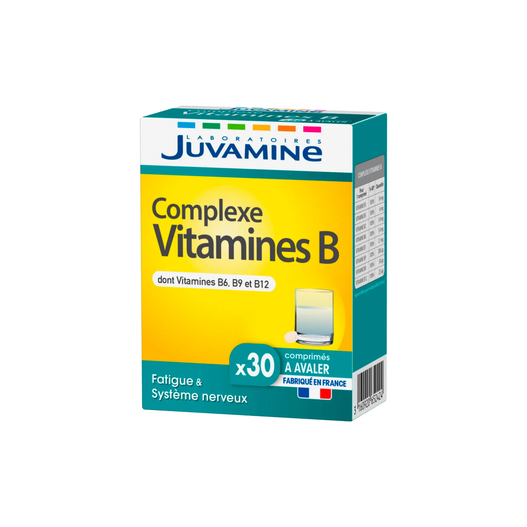 JUVAMINE Complément alimentaire fatigue et système nerveux complexe vitamines B en comprimés