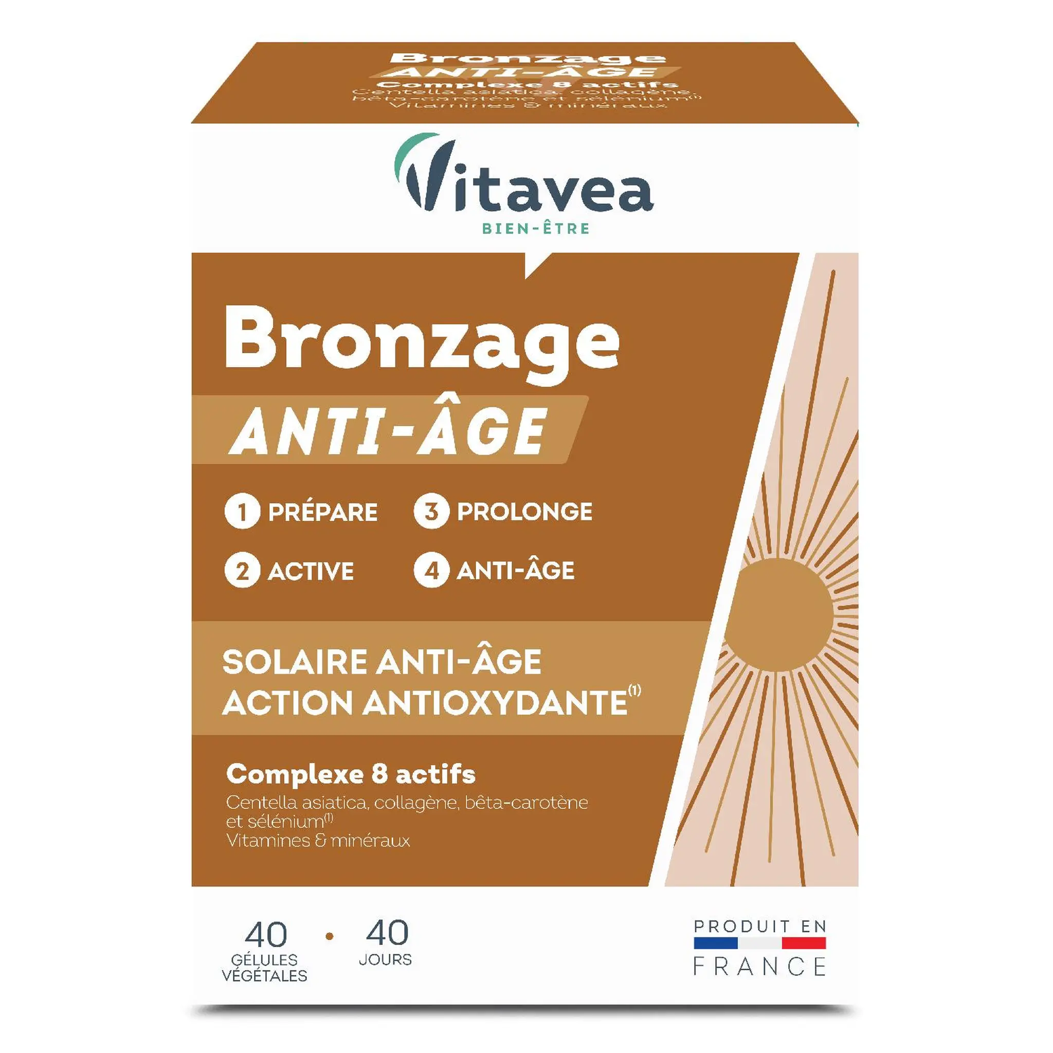 VITAVEA Compléments alimentaires bronzage anti-âge