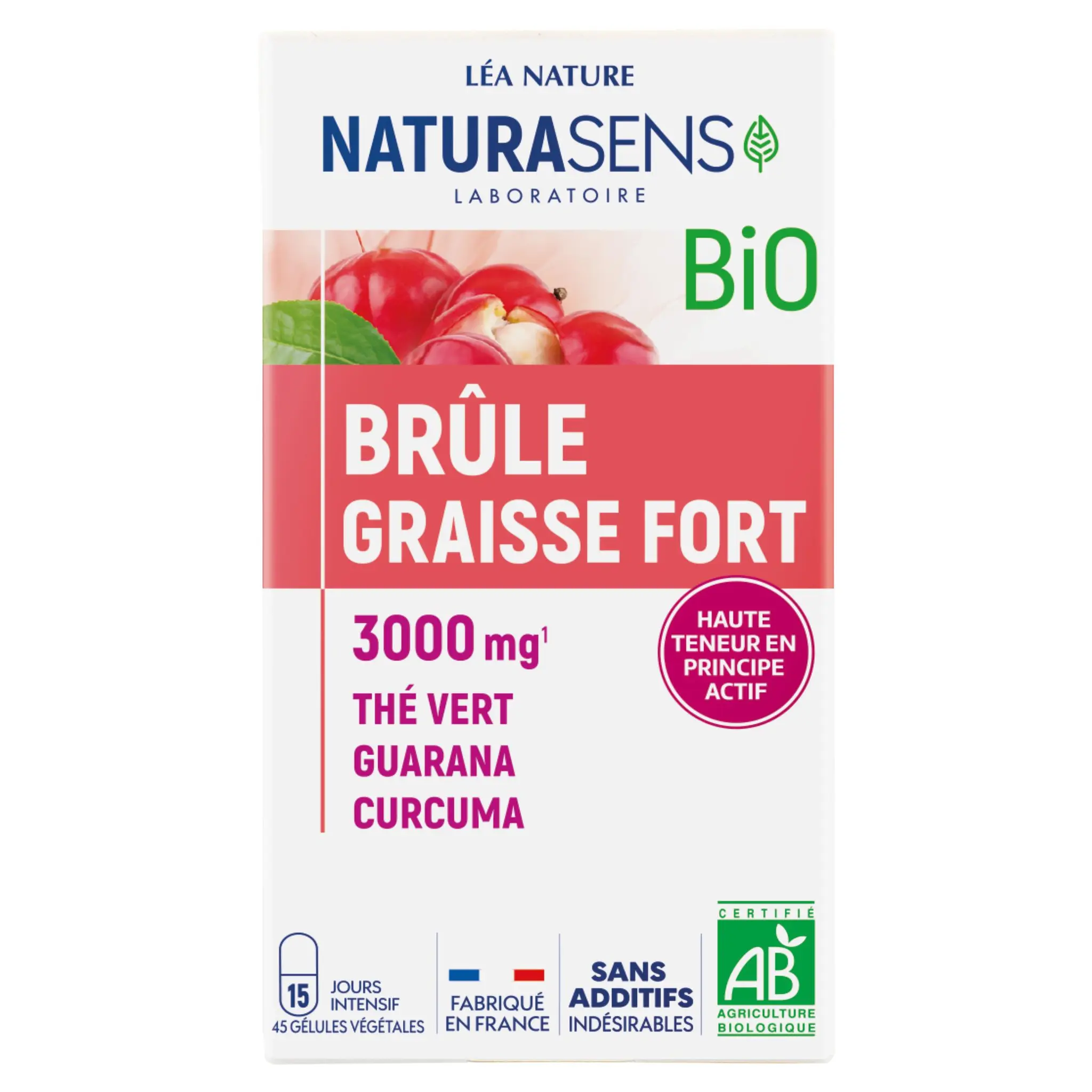 BIOSENS Complément alimentaire bio brûle graisse fort thé vert guarana et curcuma