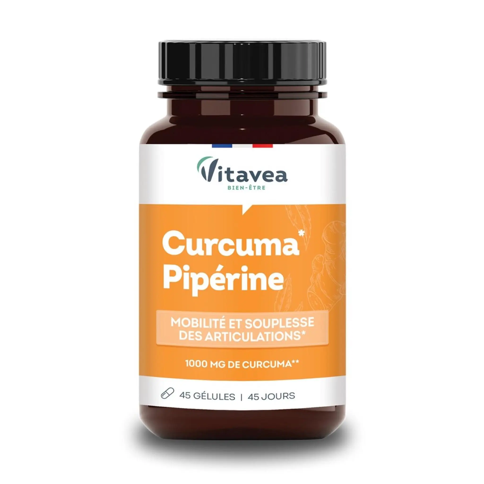 VITAVEA Complément alimentaire Curcuma et Pipérine pour la mobilité et la souplesse des articulations