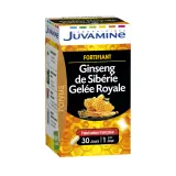 JUVAMINE Fortifiant au ginseng de Sibérie gelée royale en gélules