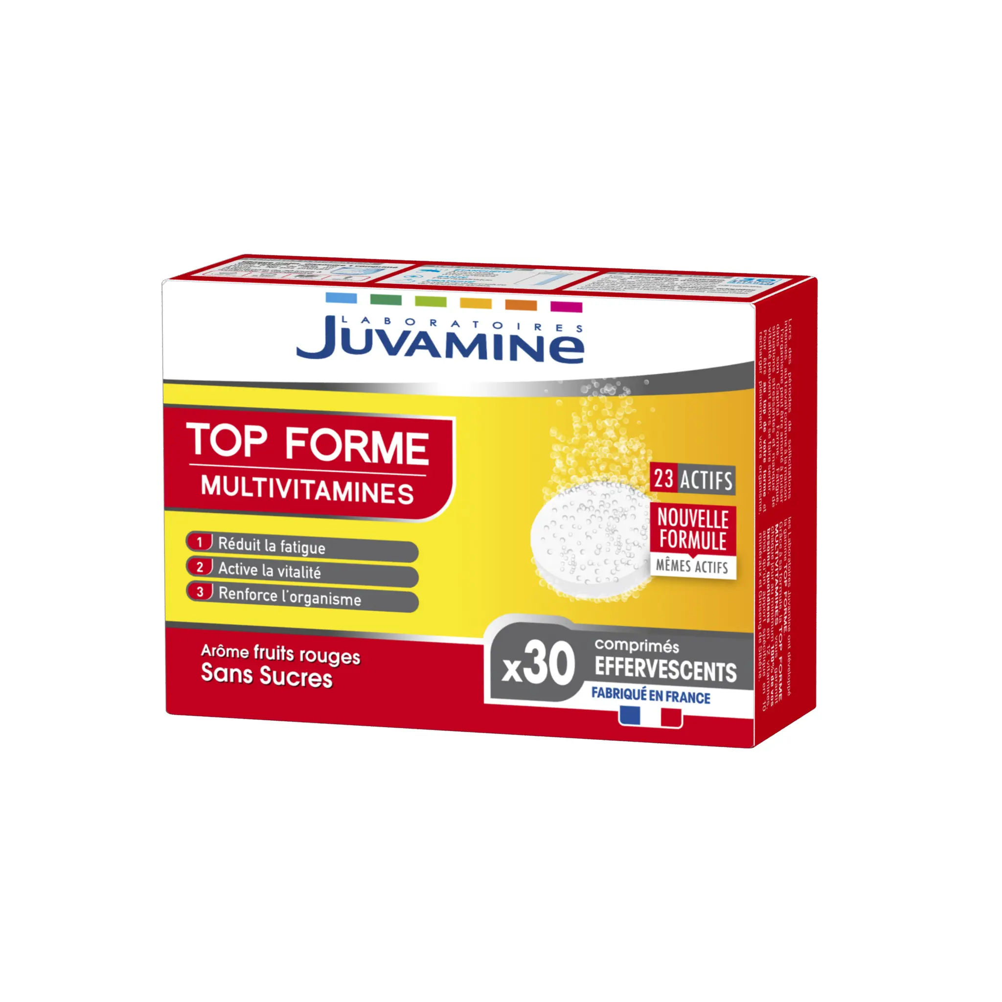 JUVAMINE Complément multi vitamines top forme sans sucre arôme fruits rouges en comprimés