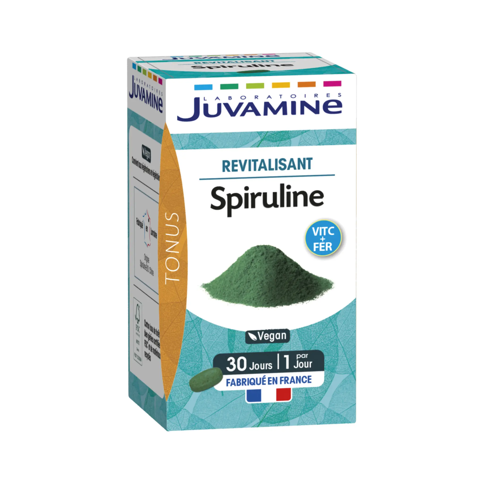 JUVAMINE Spiruline revitalisant Vitamine C + Fer en comprimés
