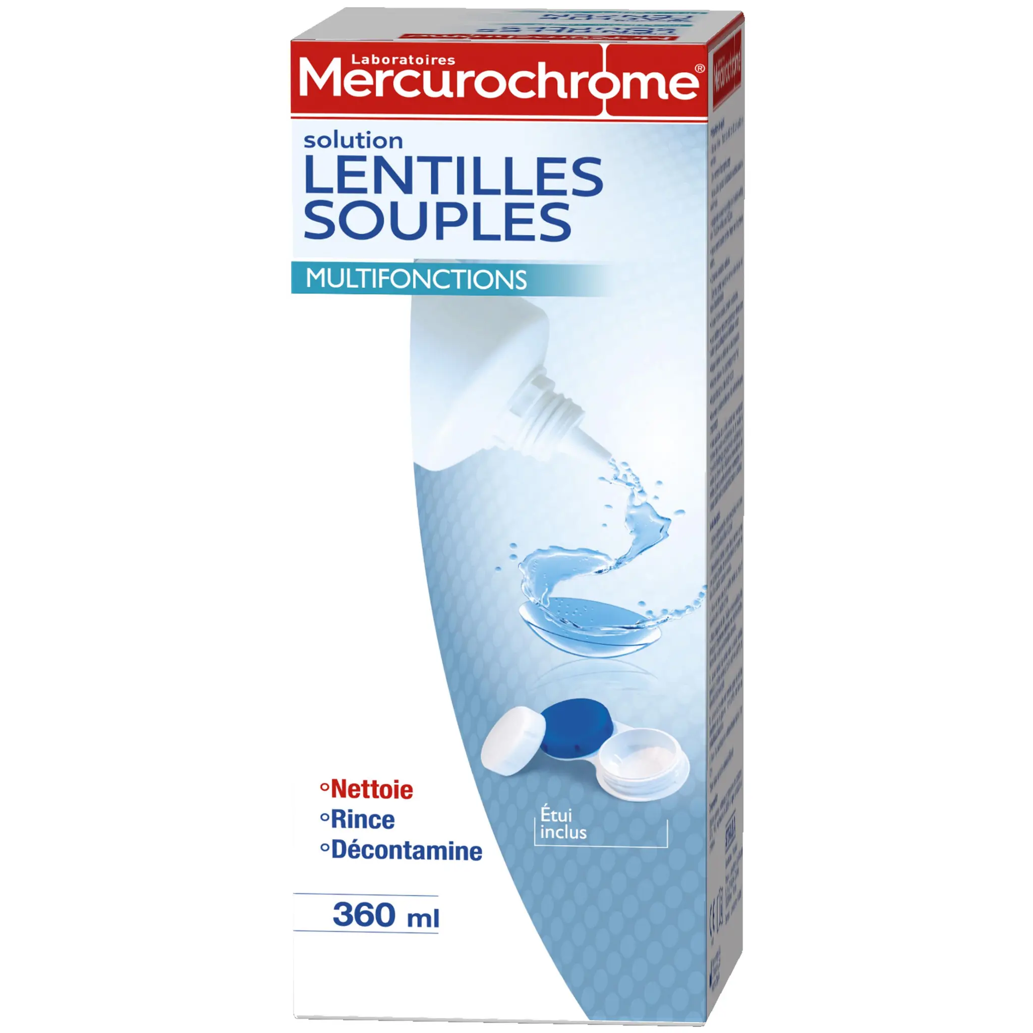 MERCUROCHROME Solution pour lentilles souples avec étui