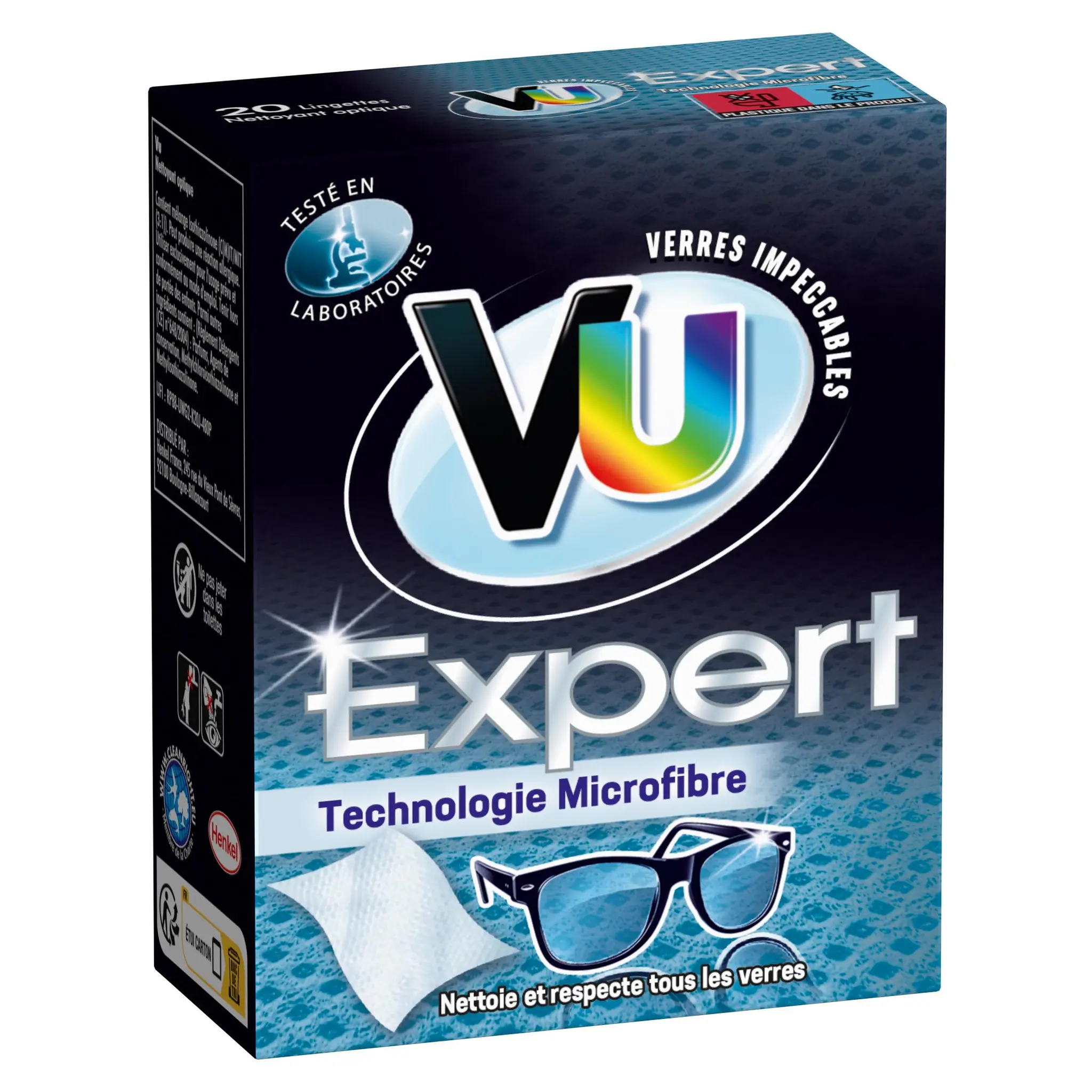 VU Lingettes lunettes mircrofibre