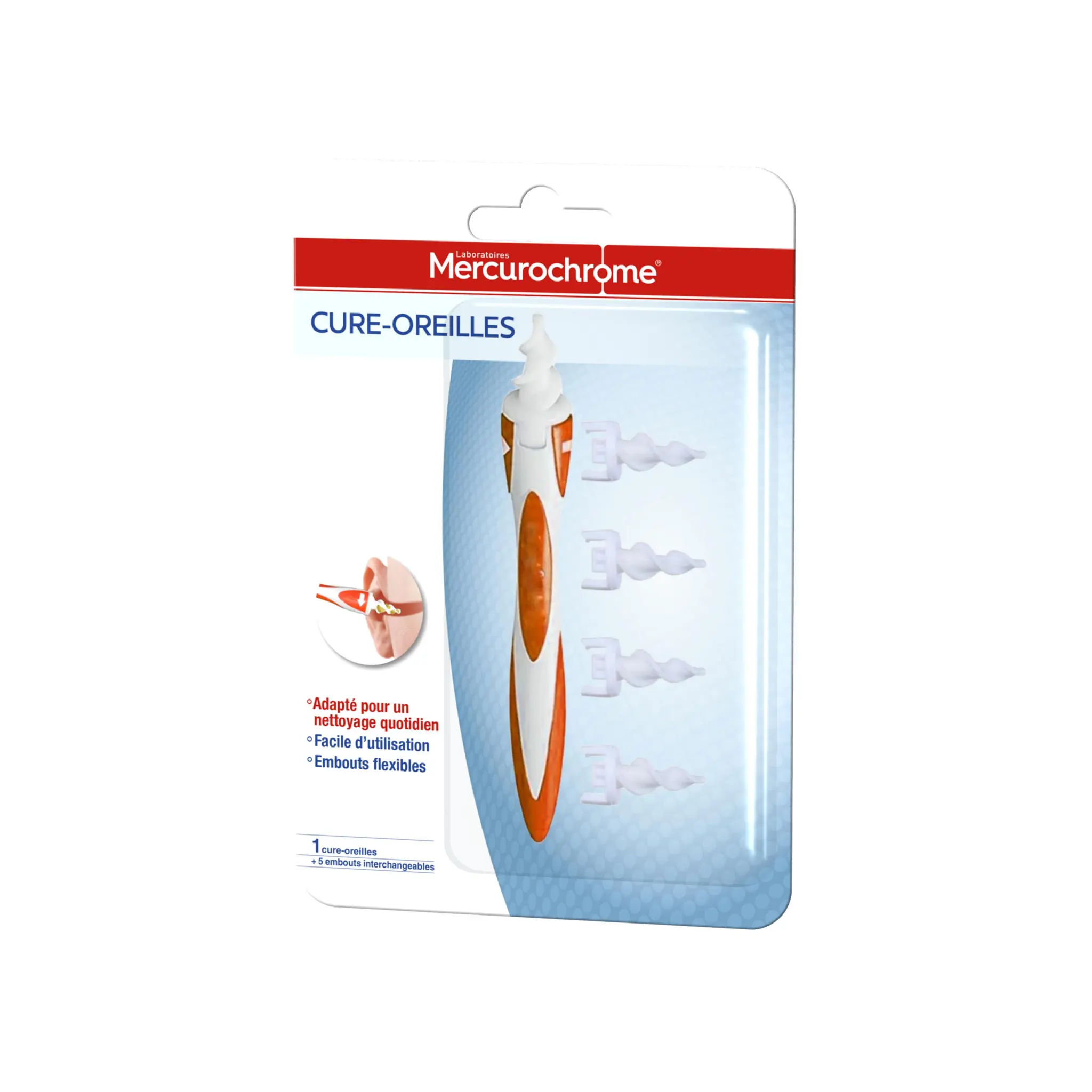 MERCUROCHROME Cure oreilles avec embouts interchangeables