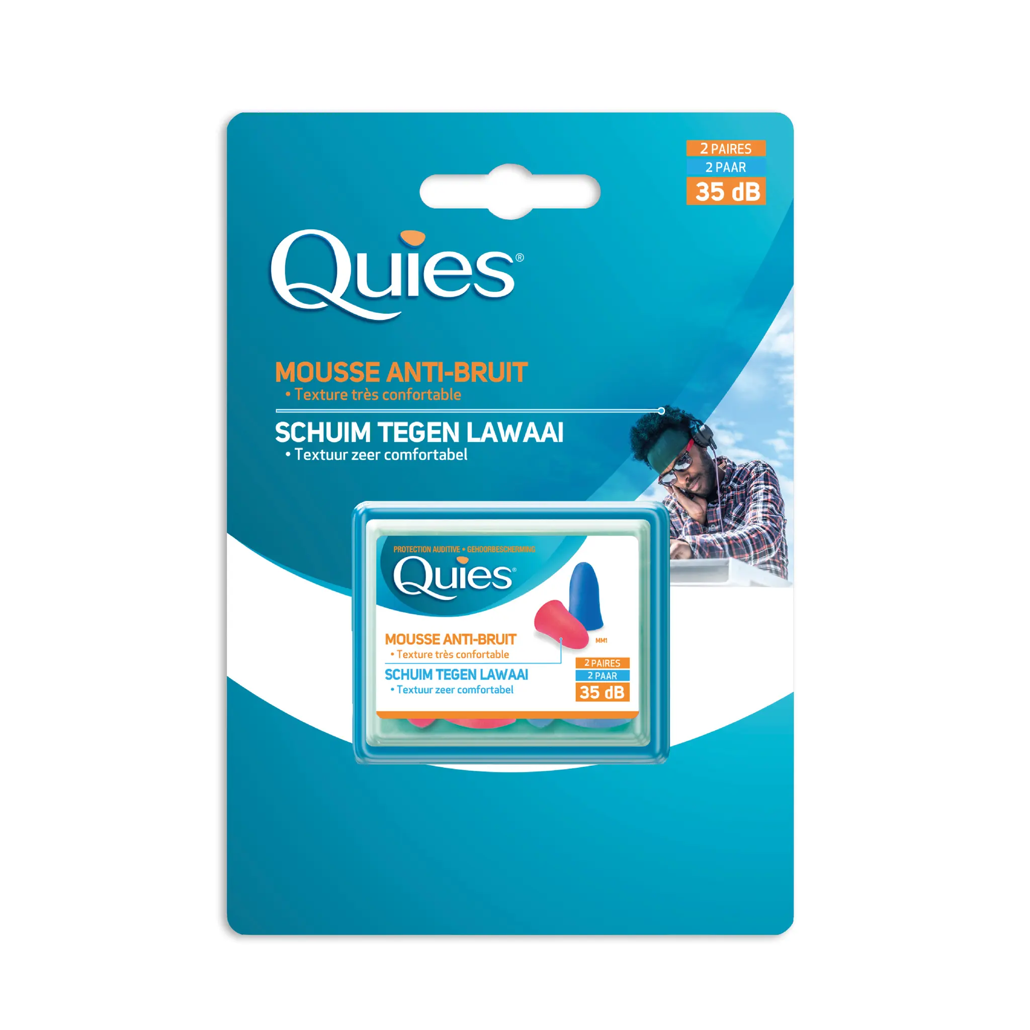 QUIES Paires de mousse anti-bruit