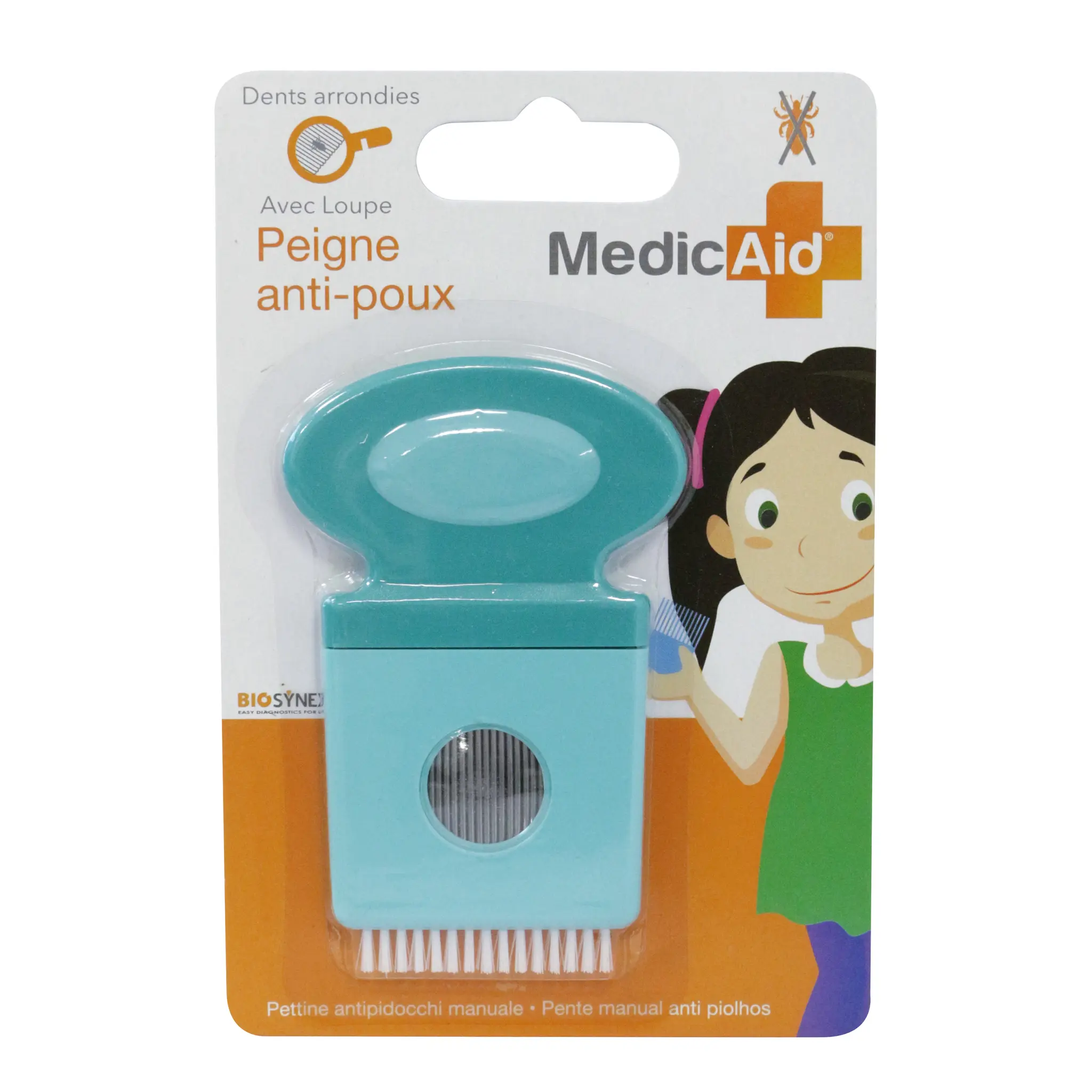 MEDIC AID Peigne anti-poux avec loupe