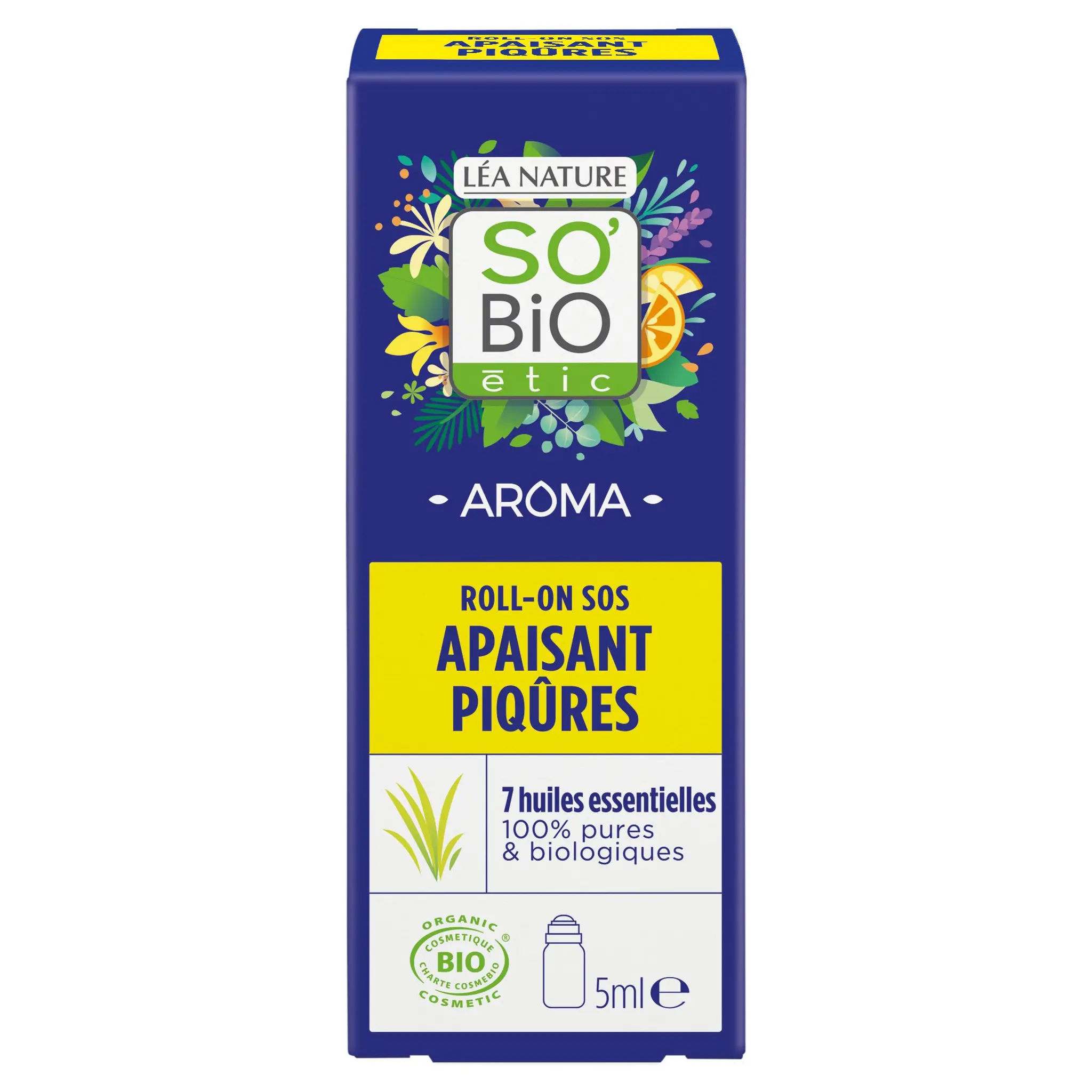 SO BIO ETIC Aroma roll-on sos apaisant piqûres 7 huiles essentielles