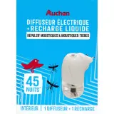AUCHAN Diffuseur électrique anti-moustiques avec 1 recharge