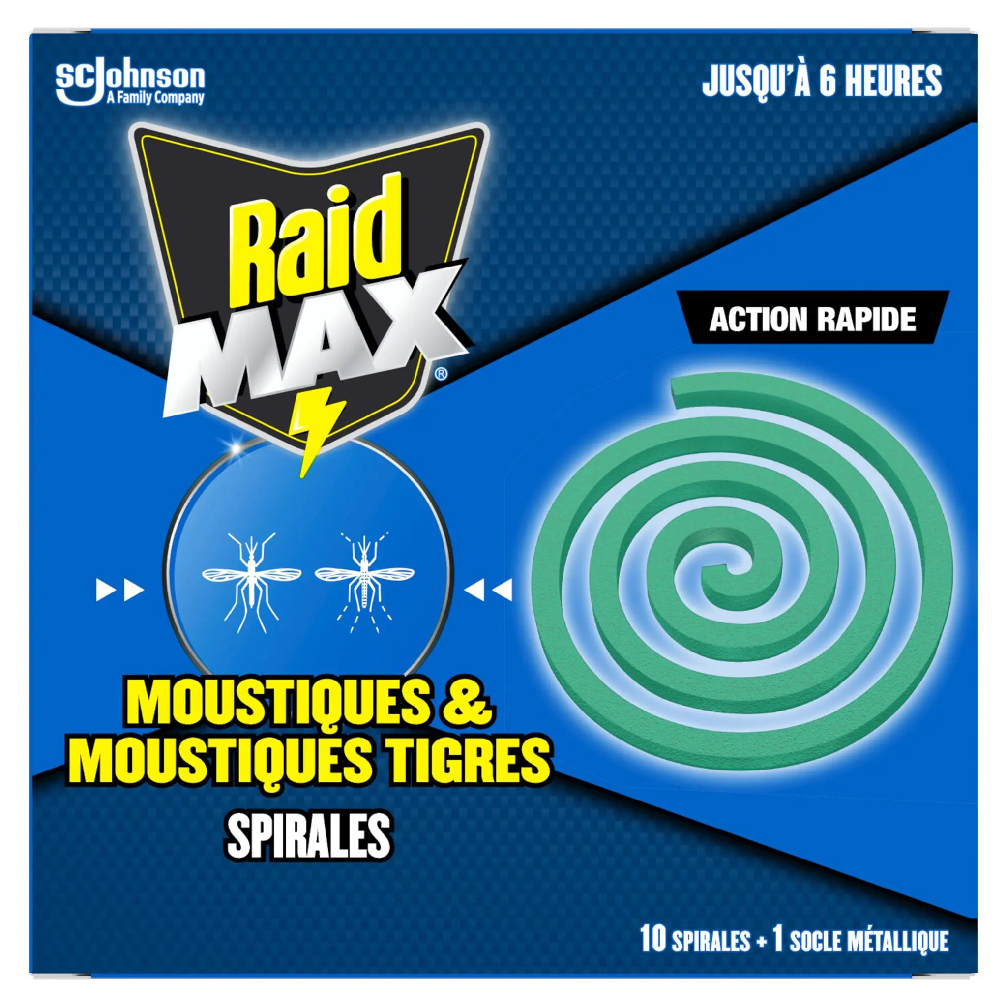RAID Max spirales anti-moustiques et moustiques tigres