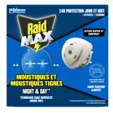 RAID Max diffuseur jour et nuit anti-moustiques et moustiques tigres TP18