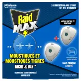 RAID Max recharges jour et nuit anti-moustiques et moustiques tigres TP18