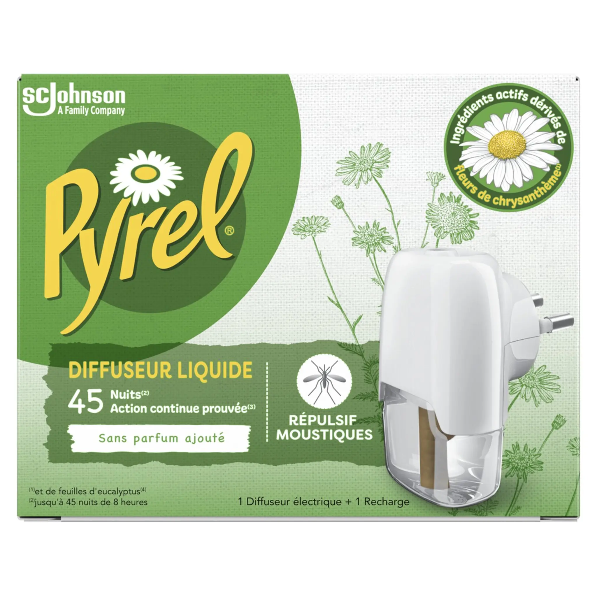 PYREL Diffuseur électrique répulsif anti-moustiques