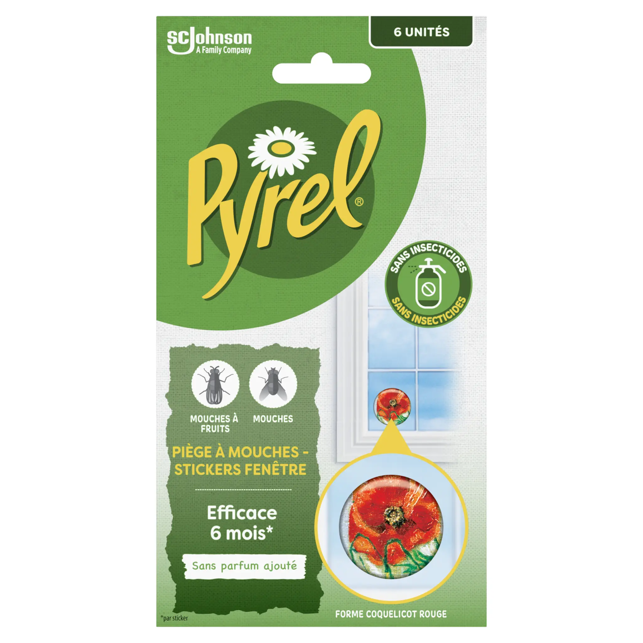PYREL Stickers fenêtre anti-mouche sans insecticides