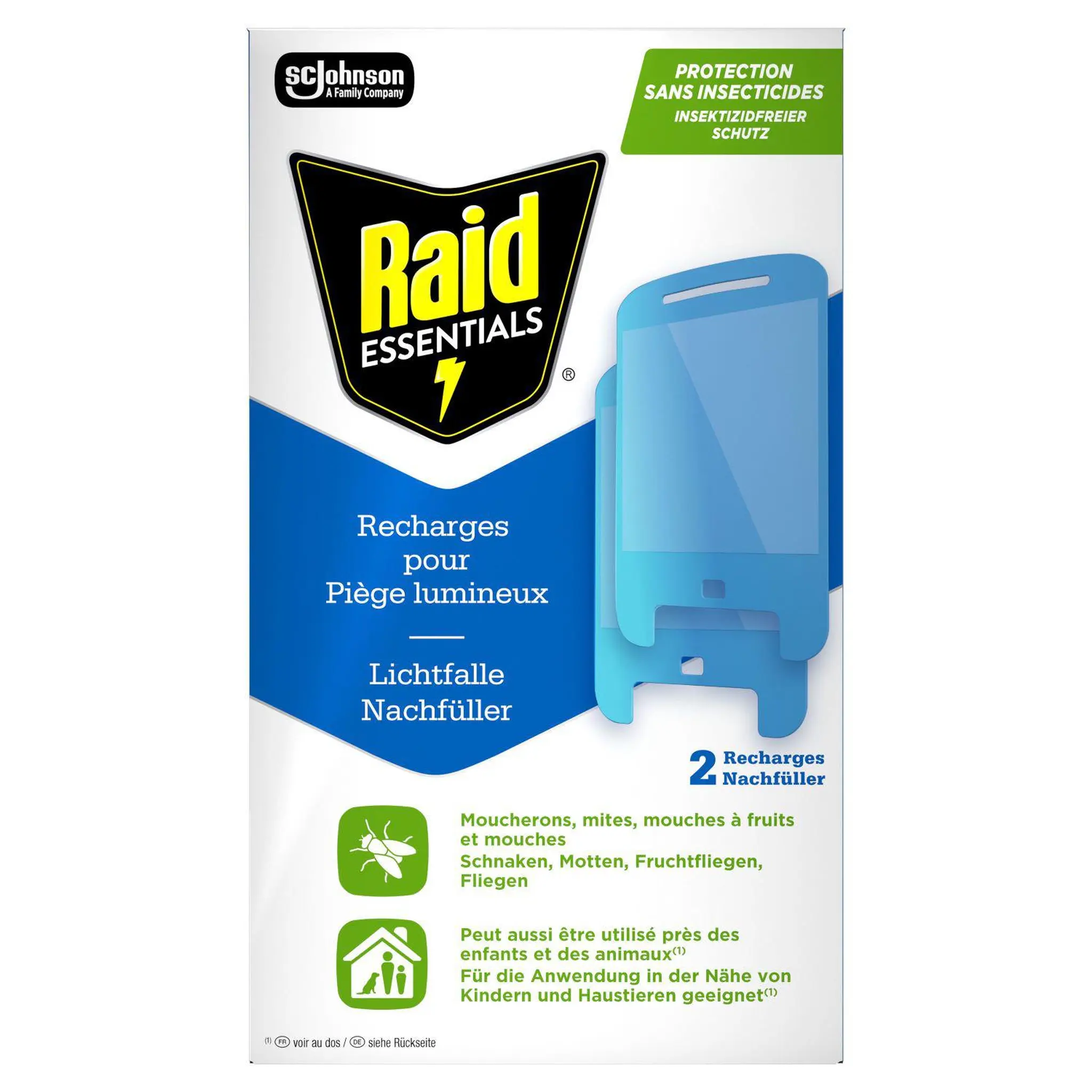 RAID Essentials recharge pour piège lumineux anti-insectes