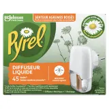 PYREL Diffuseur liquide électrique répulsif moustiques agrumes boisés