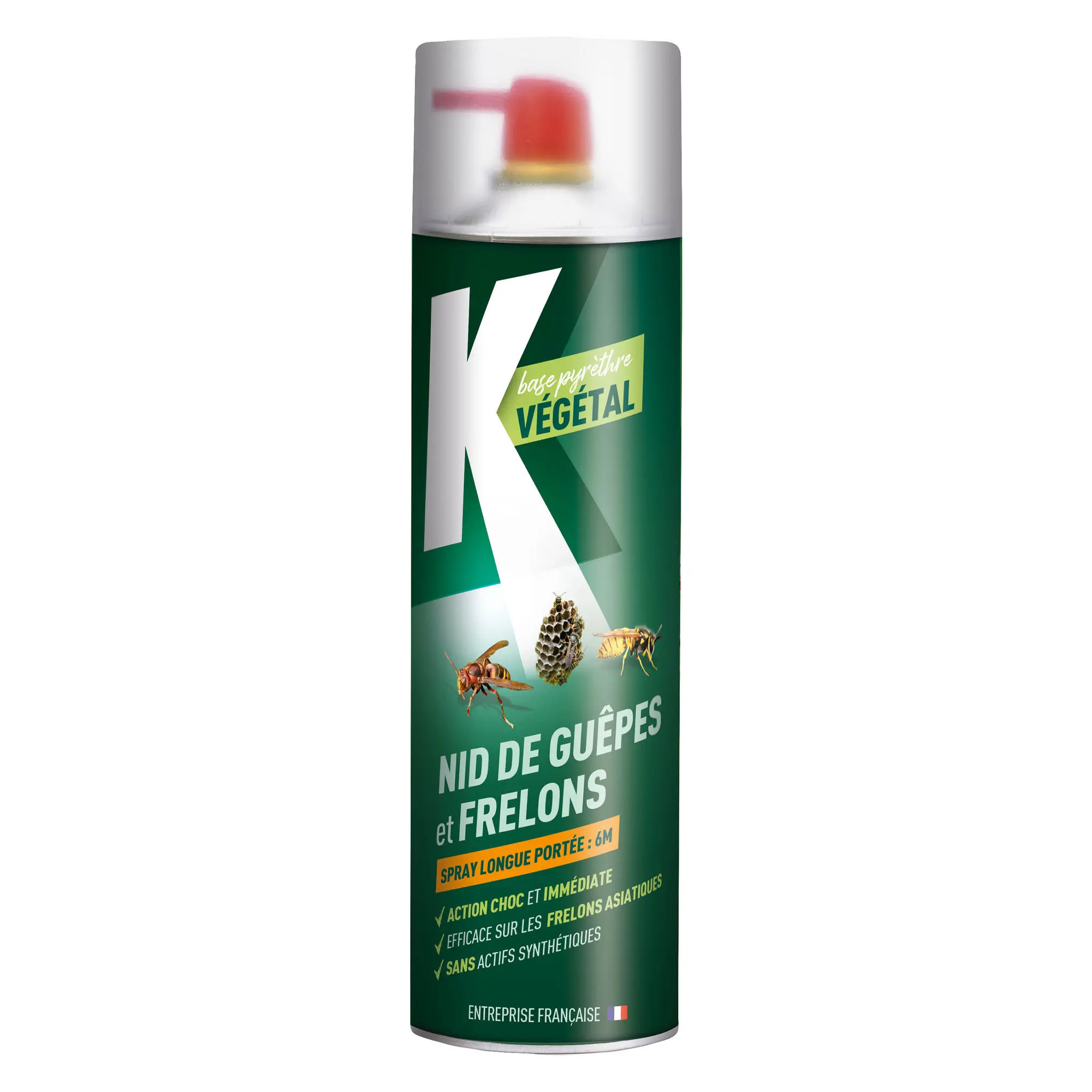 K VEGETAL Spray anti nids de guêpes et frelons à base de pyrèthre végétal
