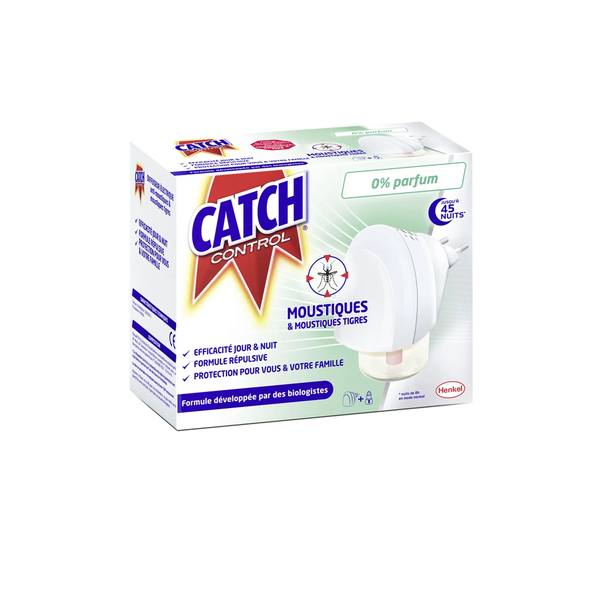 CATCH Diffuseur control moustiques et moustiques tigres efficace 45nuits