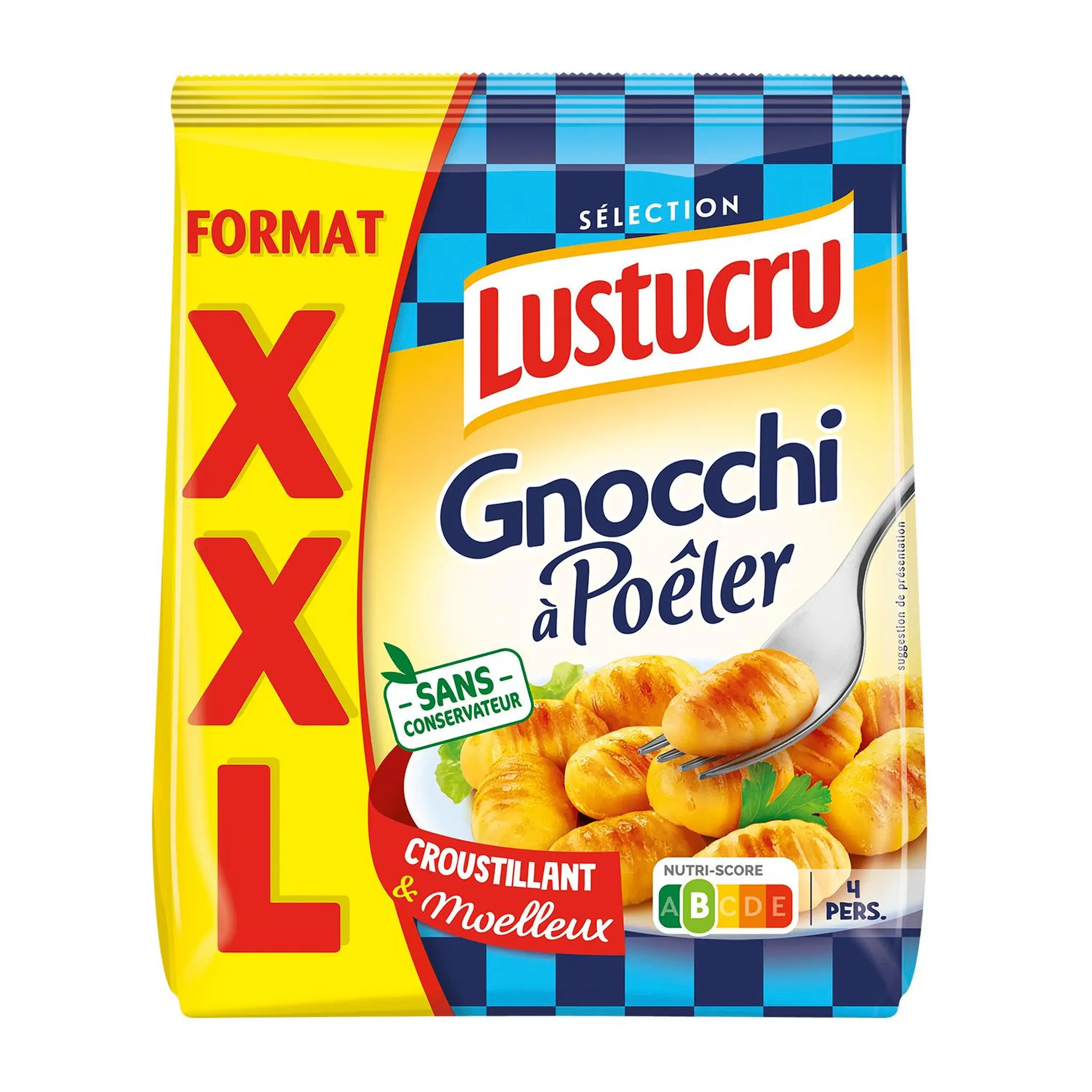 LUSTUCRU Gnocchi à poêler nature format XXL