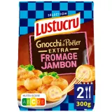 LUSTUCRU Gnocchi à poêler extra au fromage et jambon