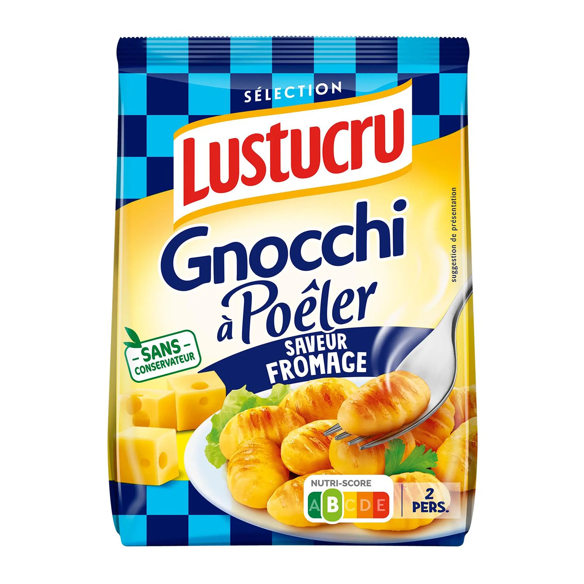 LUSTUCRU Gnocchi à poêler saveur fromage
