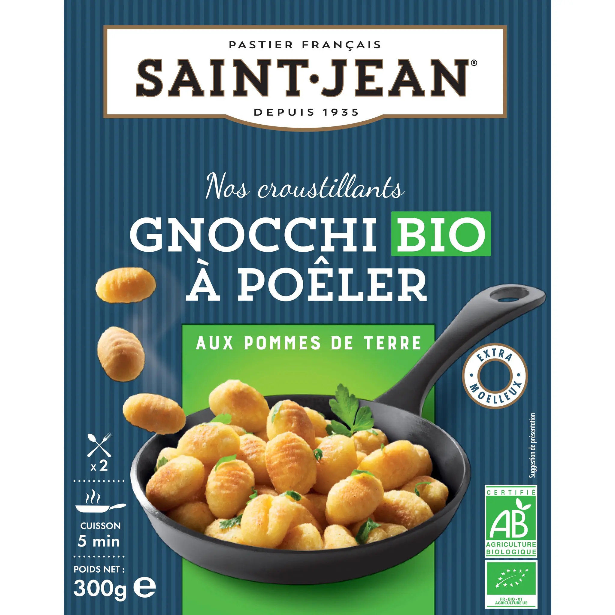 SAINT JEAN Gnocchi à poêler Bio