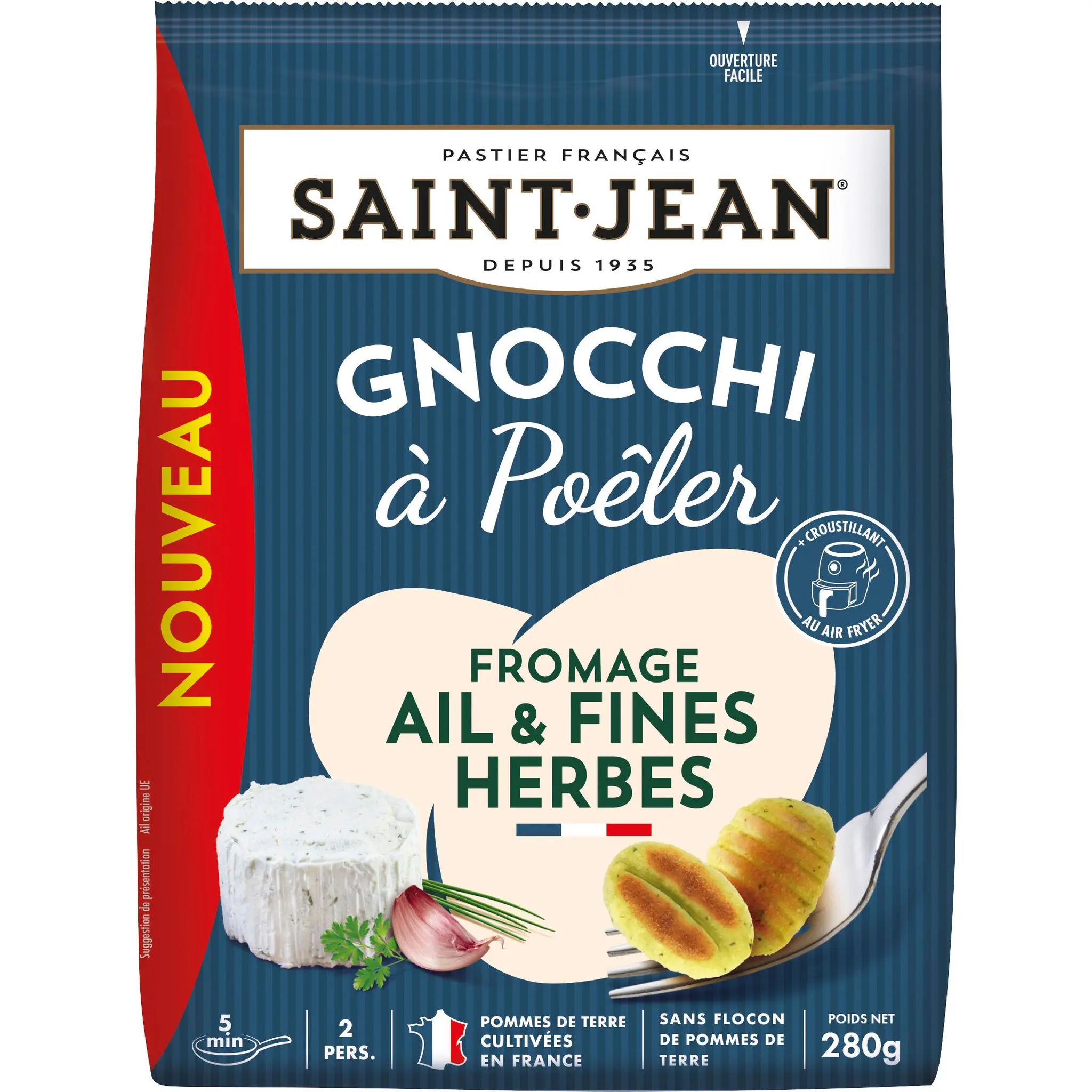 SAINT JEAN Gnocchi à poêler au fromage et ail et fines herbes