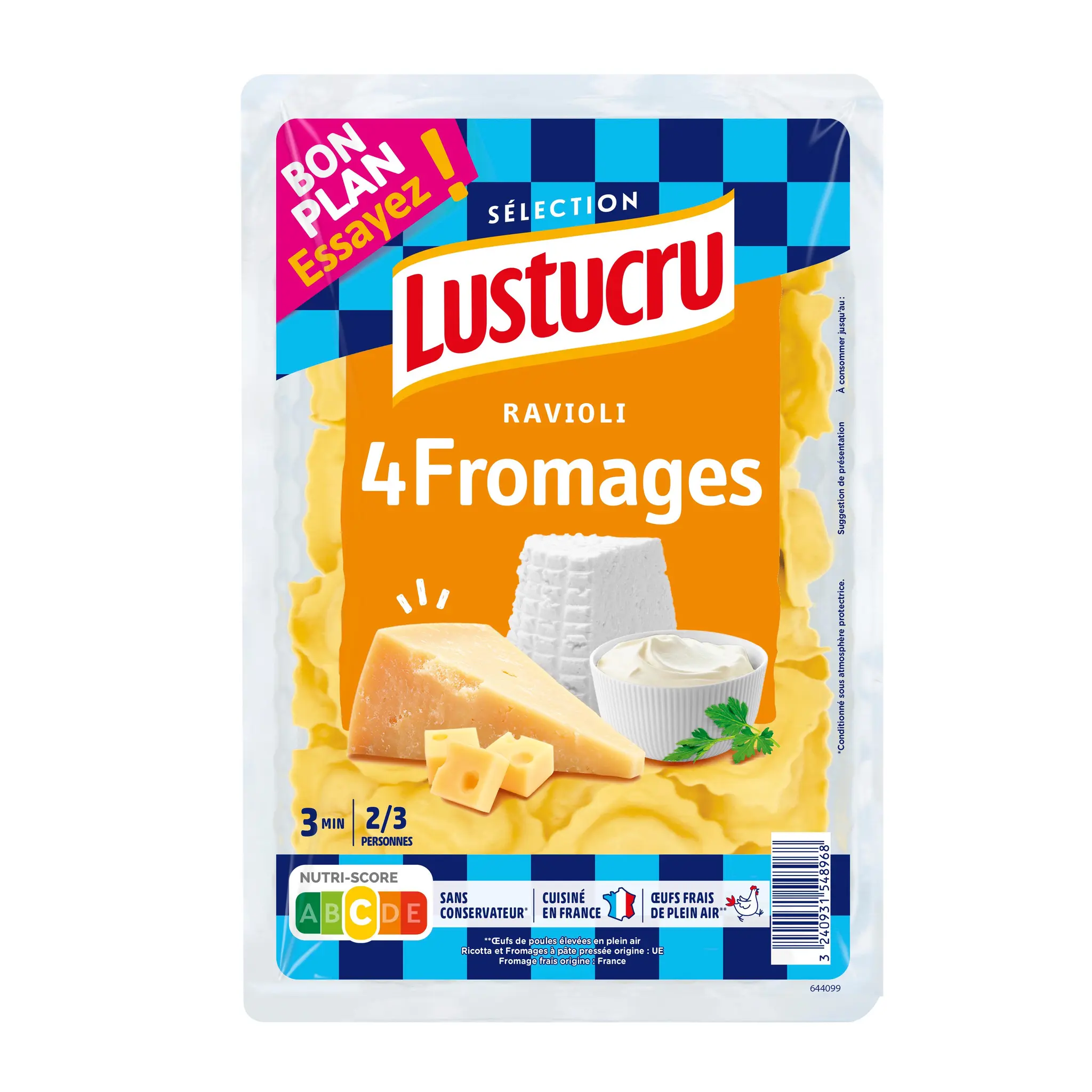 LUSTUCRU Ravioli 4 fromages