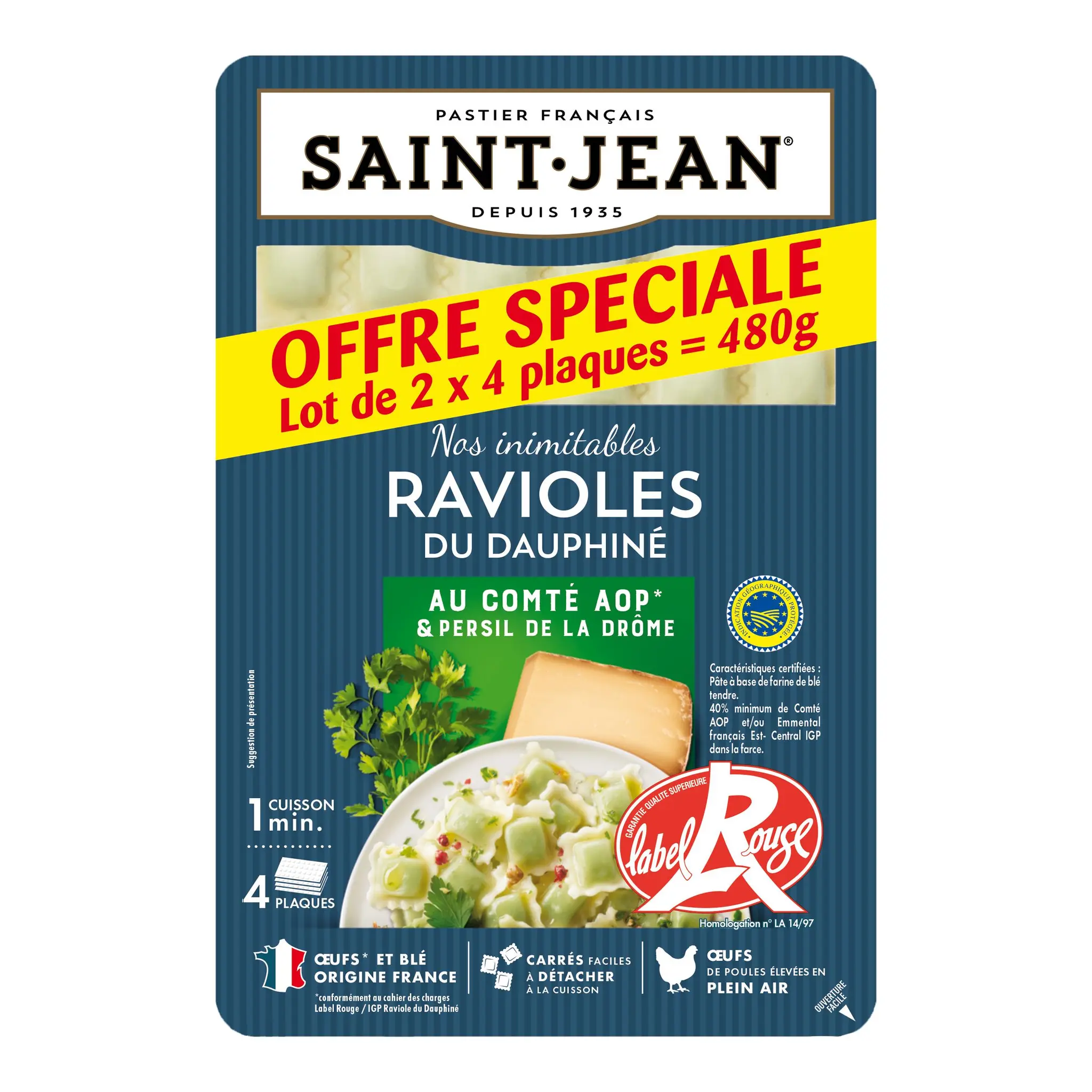 SAINT JEAN Ravioles du Dauphiné Label Rouge IGP