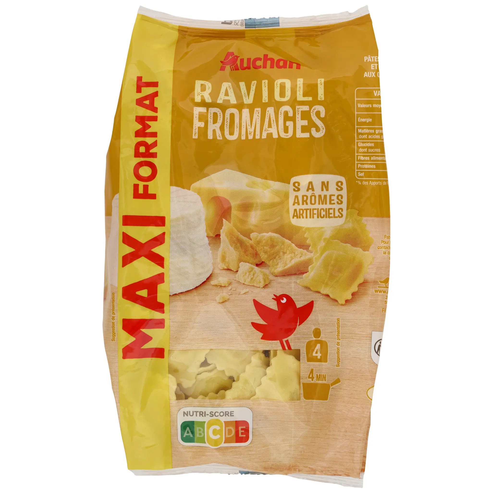 AUCHAN Ravioli aux fromages