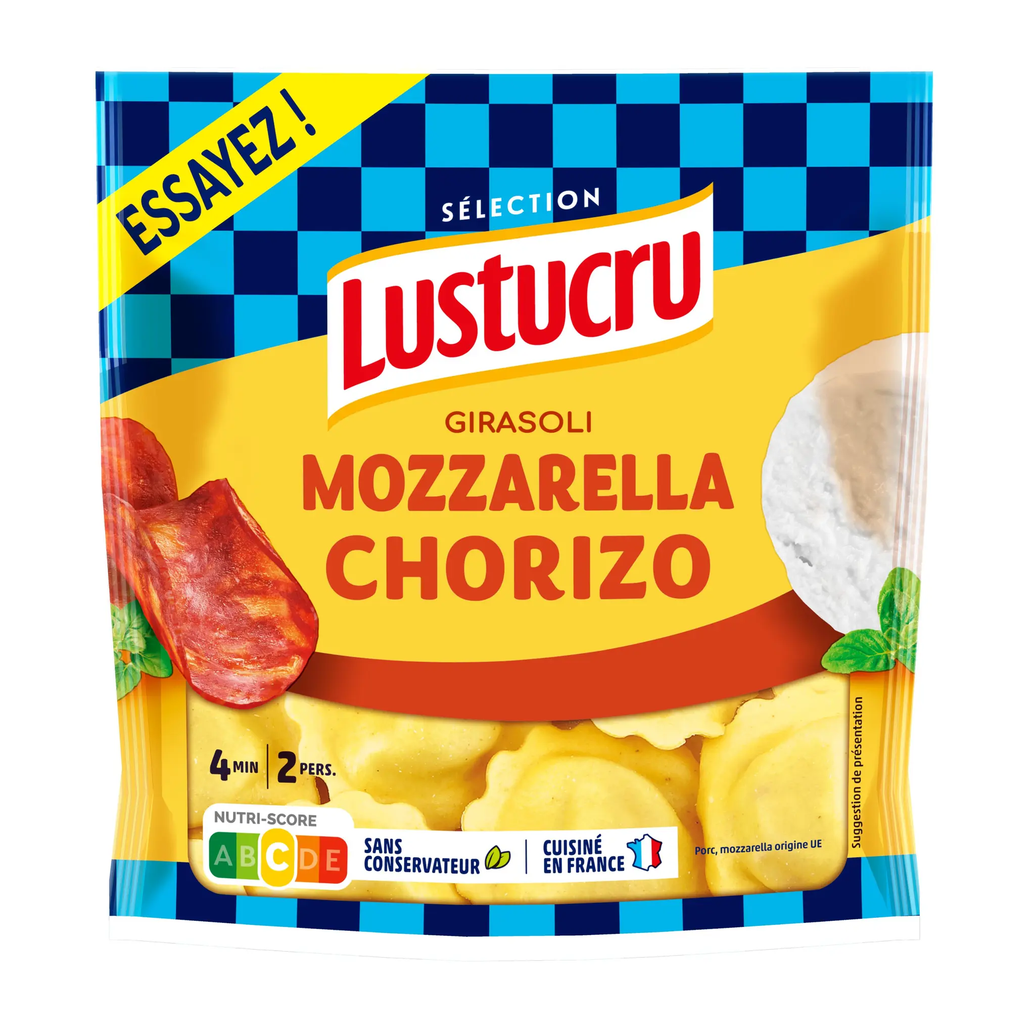 LUSTUCRU Girasoli mozarella chorizo