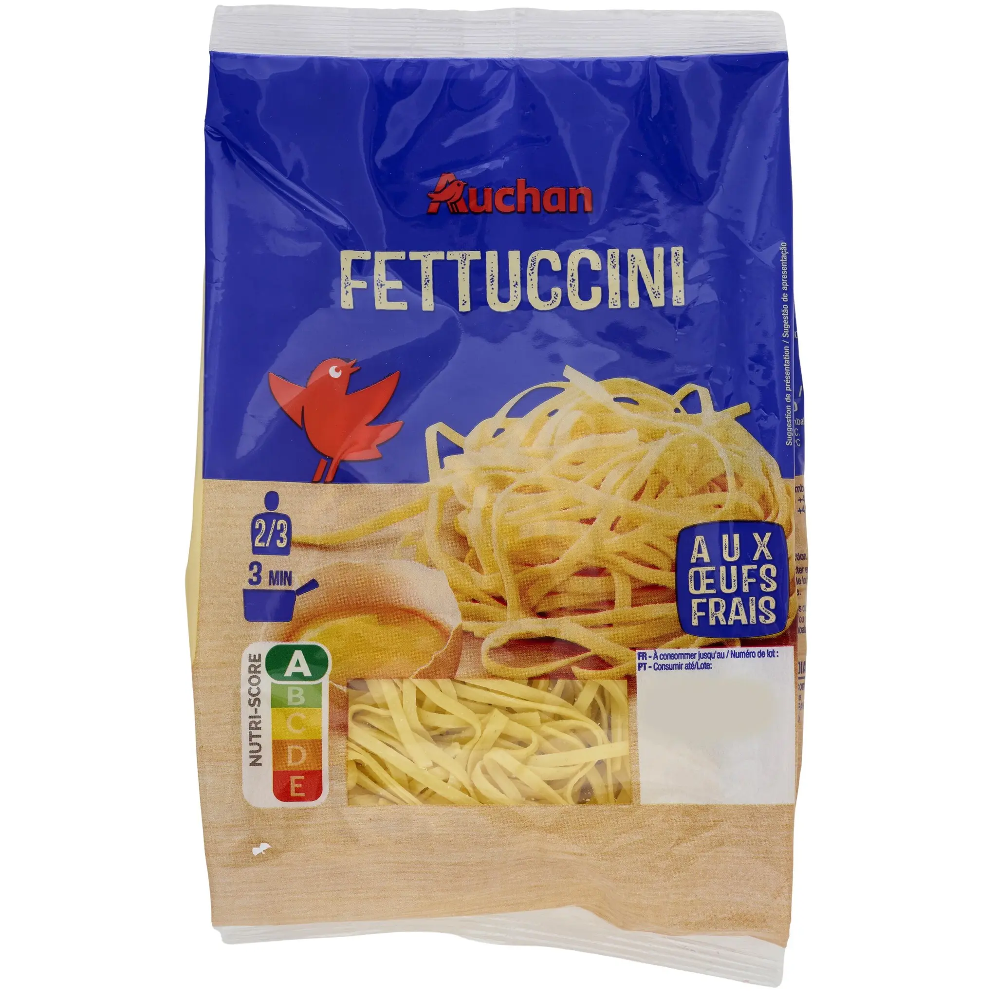 AUCHAN Fettuccini aux oeufs frais